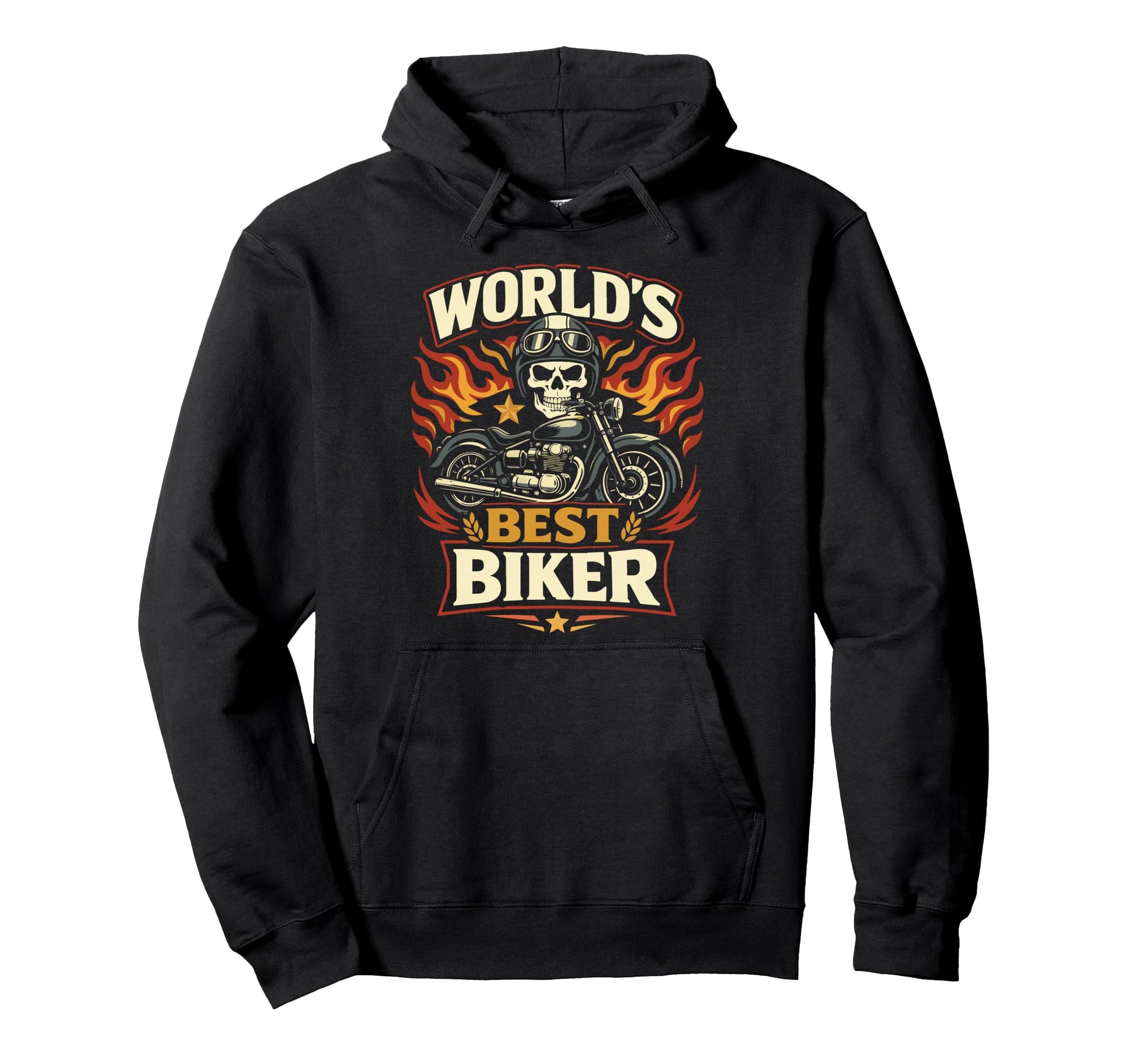 Motorcycle Biker Worlds Best Biker Hoodie - Graphic Print Men Women - T-Shirt, Sweatshirt, Hoodie