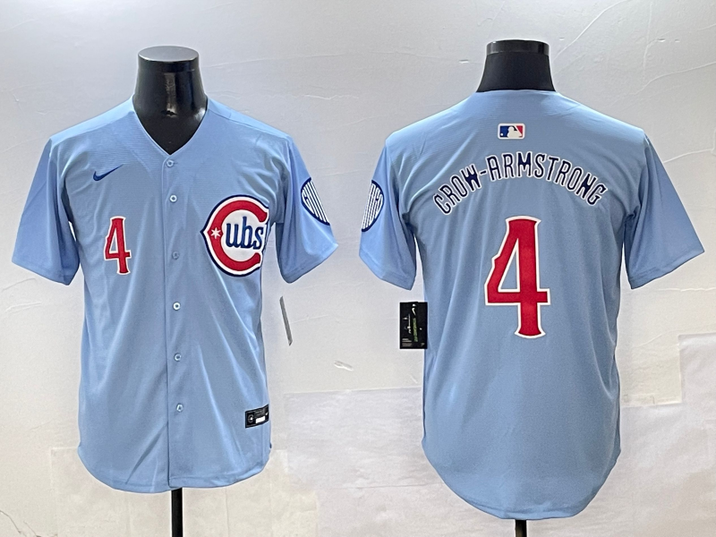 Men's Chicago Cubs Pete Crow-Armstrong Blue 2nd Alternate Limited Player Jersey baseball jersey product view 1