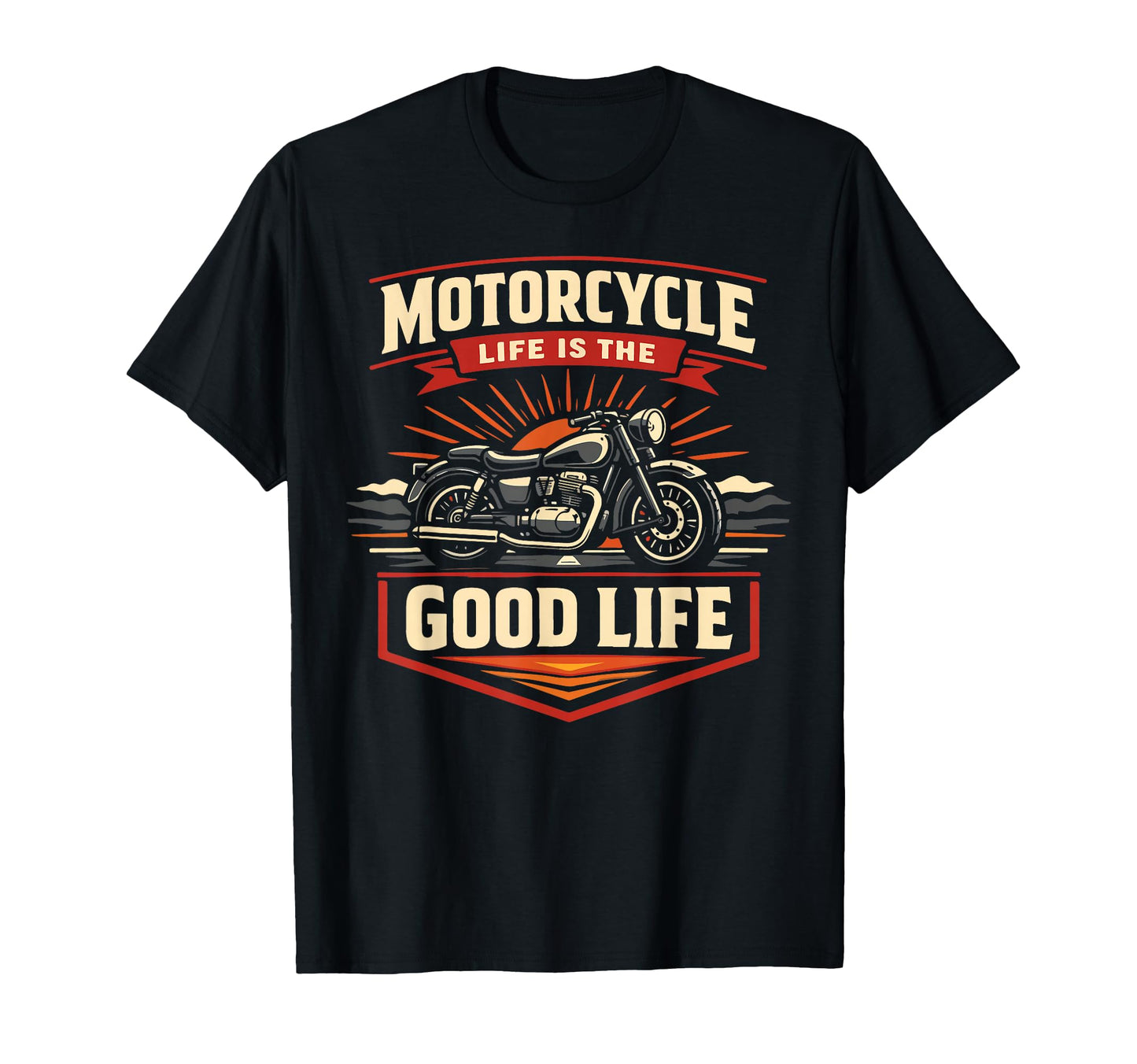 Motorcycle Biker Motorcycle Life Is T-Shirt - Custom Art Print for Adults - T-Shirt, Sweatshirt, Hoodie