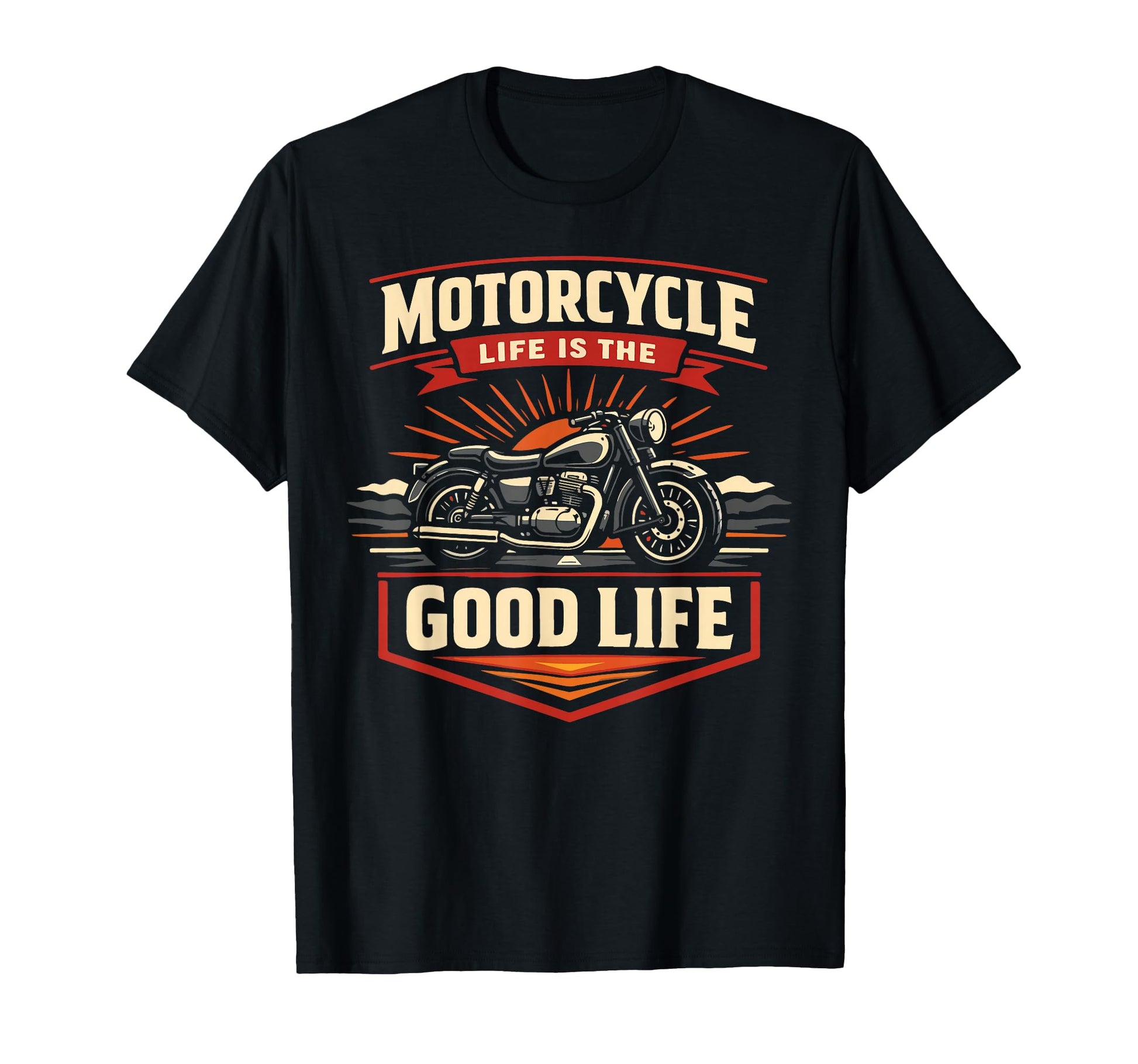 Motorcycle Biker Motorcycle Life Is T-Shirt - Custom Art Print for Adults - T-Shirt, Sweatshirt, Hoodie
