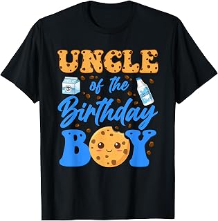 Uncle of The Birthday Boy Milk and Cookies 1St Bday T-Shirt Unisex T-shirt, Sweatshirt, Hoodie, Long Sleeve Tee - T-Shirt, Sweatshirt, Hoodie