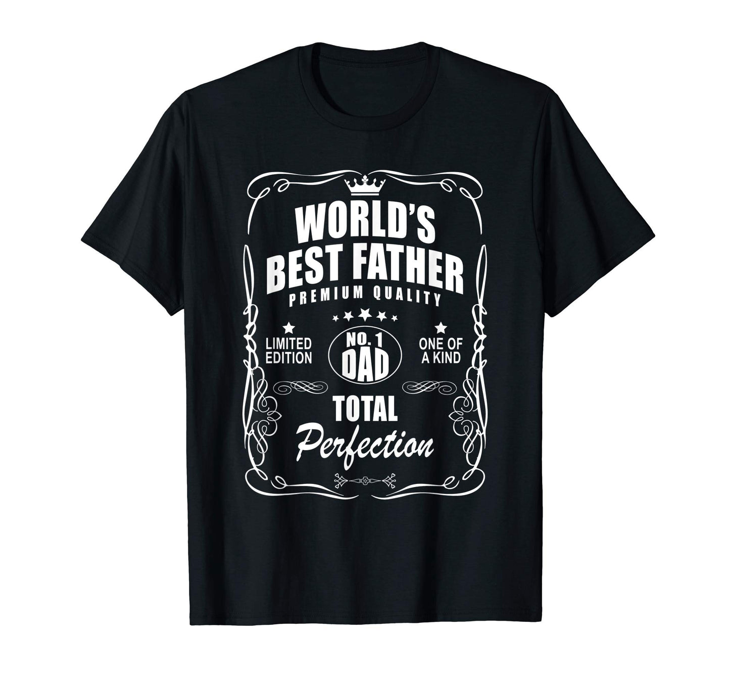 Worlds Best Father Number 1 One Dad T-Shirt - Custom Art Print for Adults - T-Shirt, Sweatshirt, Hoodie