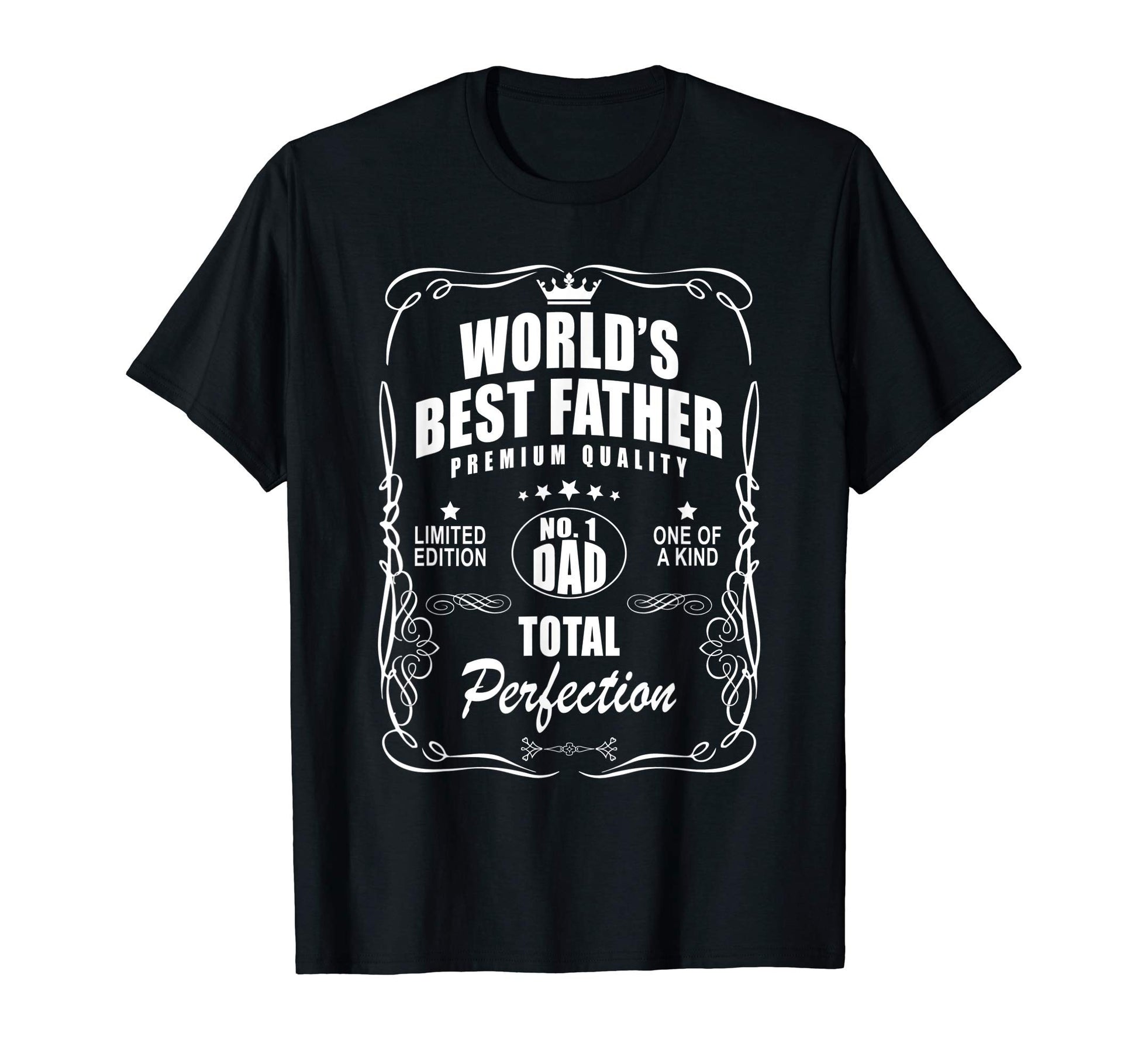 Worlds Best Father Number 1 One Dad T-Shirt - Custom Art Print for Adults - T-Shirt, Sweatshirt, Hoodie