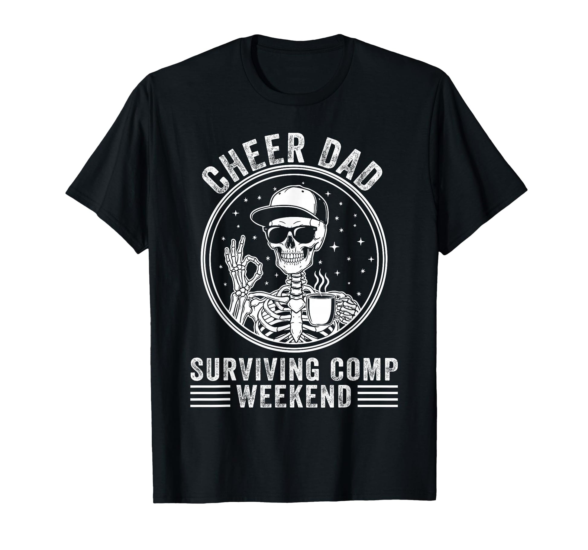 Cheer Dad Surviving Competition Weekend T-Shirt - Minimalist Print Unisex - T-Shirt, Sweatshirt, Hoodie
