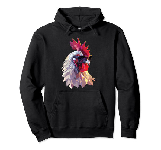Chicken Dad Mom Sunglasses Rhode Island Hoodie - Unique Graphic Men Women - T-Shirt, Sweatshirt, Hoodie