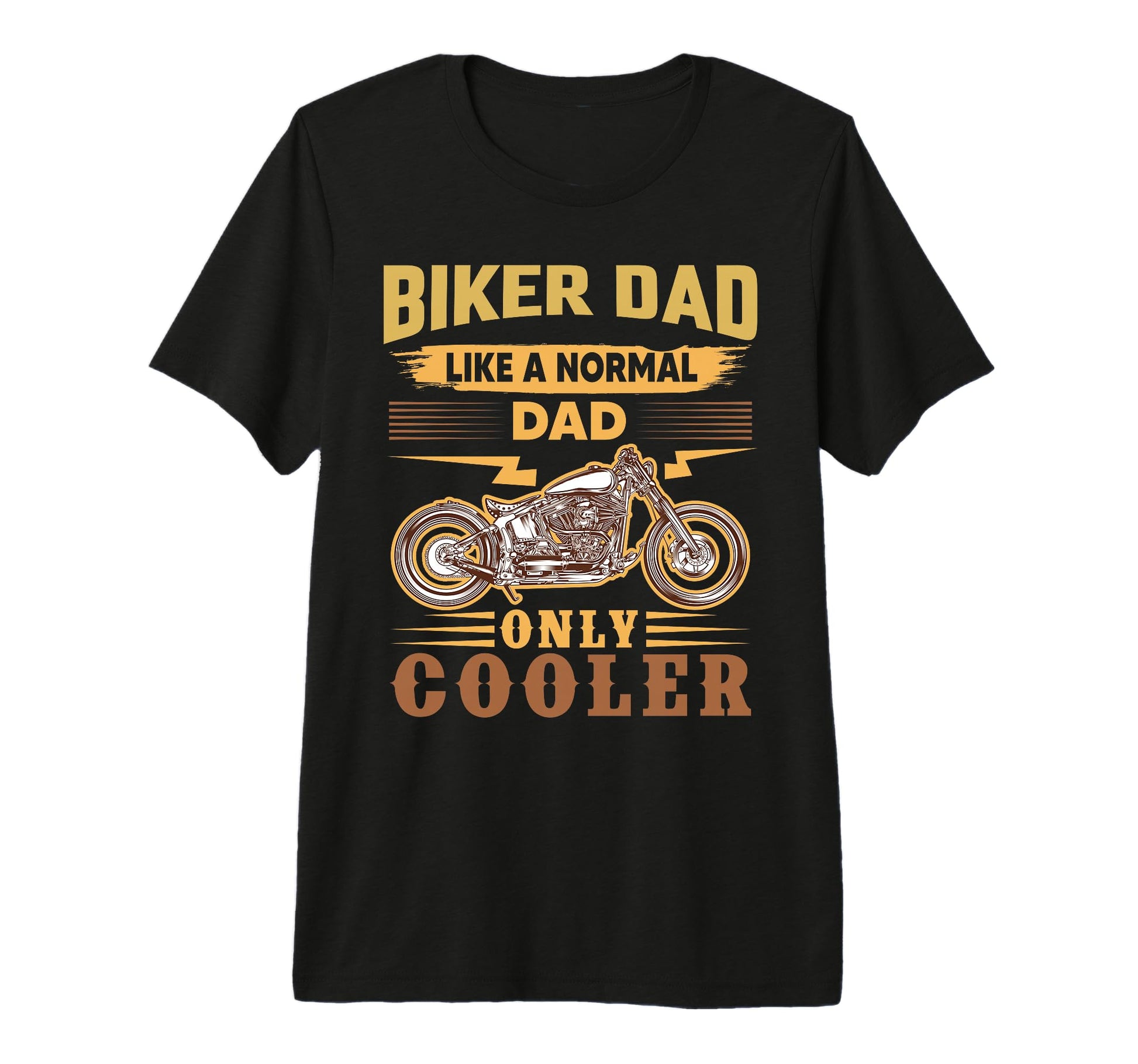 Biker Dad Like Normal Dad Only Cooler T-Shirt - Unique Graphic for Adults - T-Shirt, Sweatshirt, Hoodie