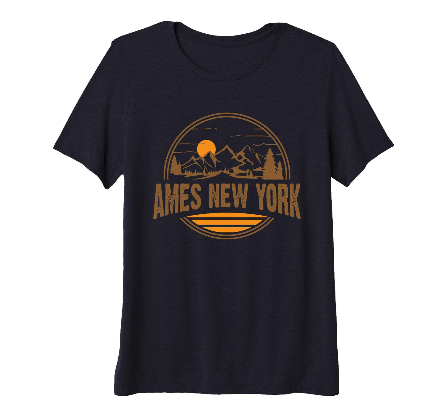 Ames New York Mountain Hiking Souvenir Tri T-Shirt - Graphic Print Unisex - T-Shirt, Sweatshirt, Hoodie