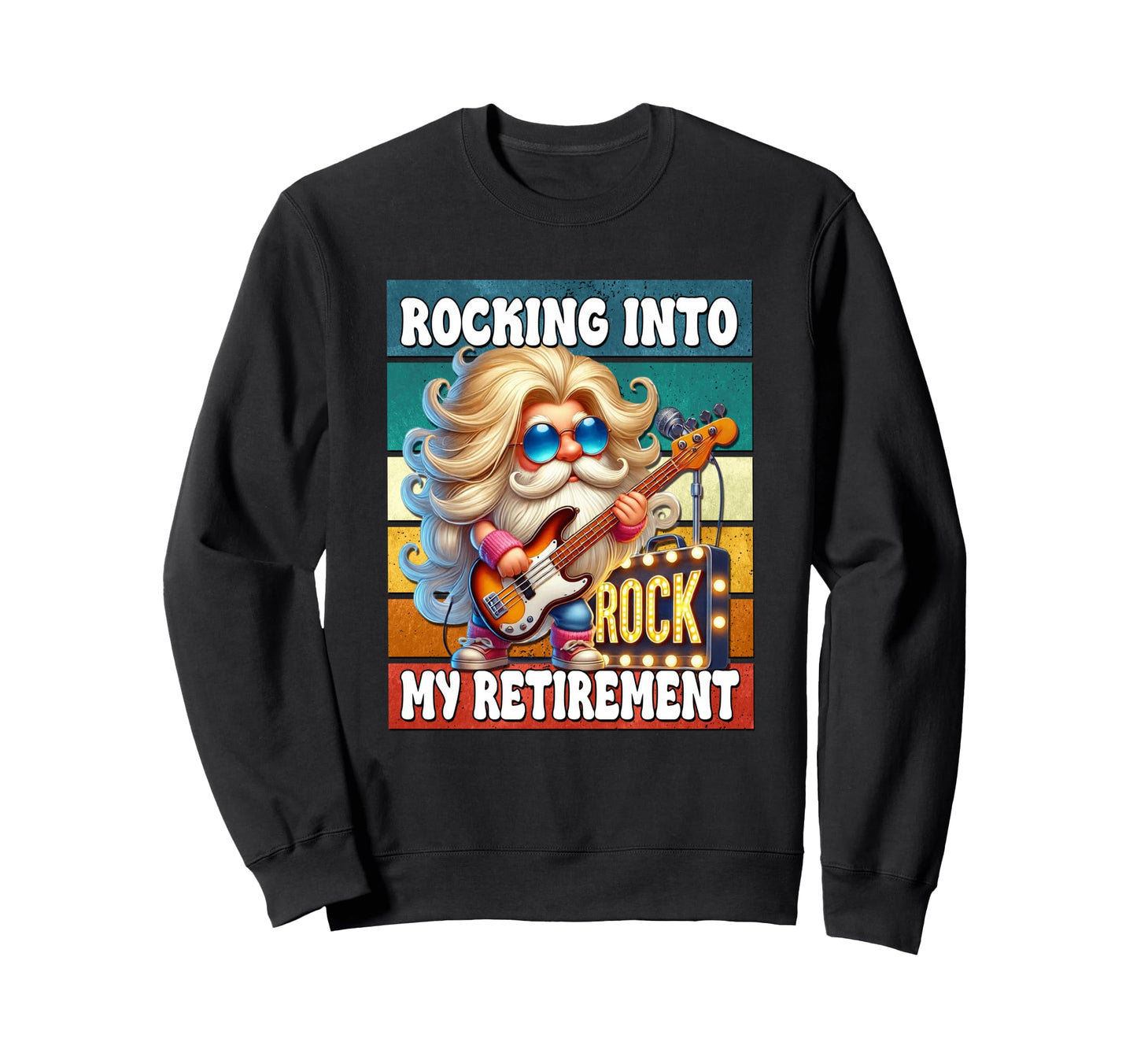 Rocking Into My Retirement Rocker Sweatshirt - Streetwear Style for Adults - T-Shirt, Sweatshirt, Hoodie
