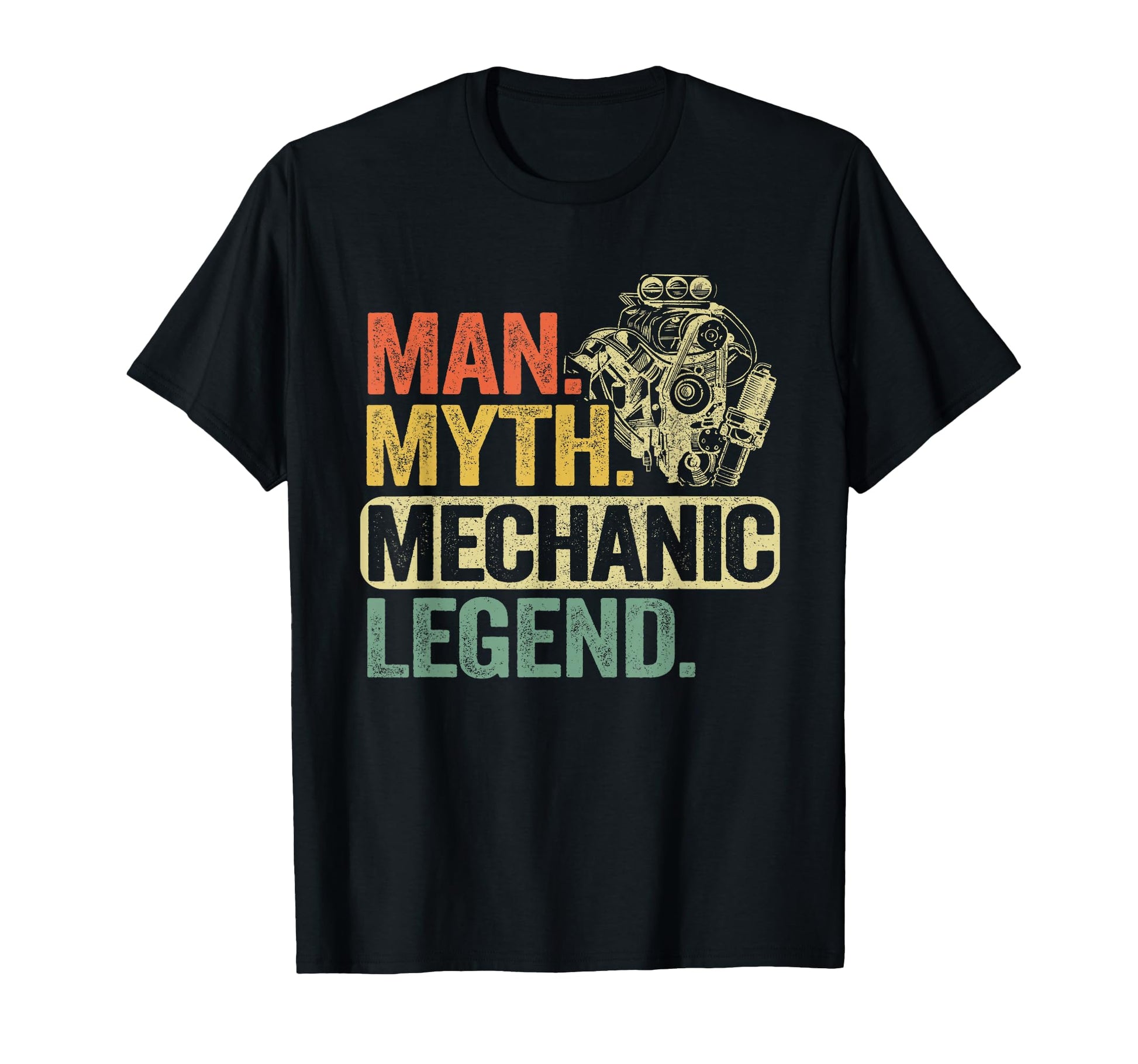 Myth Mechanic Legend Car Guy Garage Dad T-Shirt - Minimalist Print Unisex - T-Shirt, Sweatshirt, Hoodie