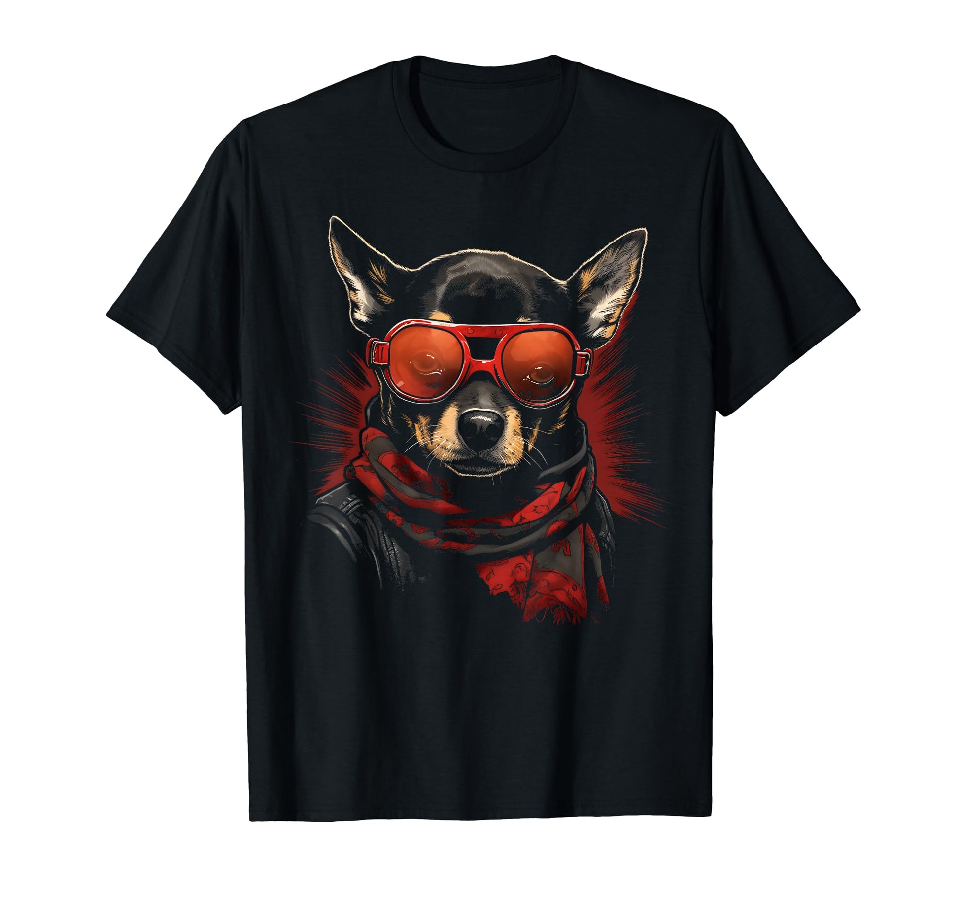 Motorcycle Dad Biker Dog Funny Chihuahua T-Shirt - Streetwear Style Unisex - T-Shirt, Sweatshirt, Hoodie