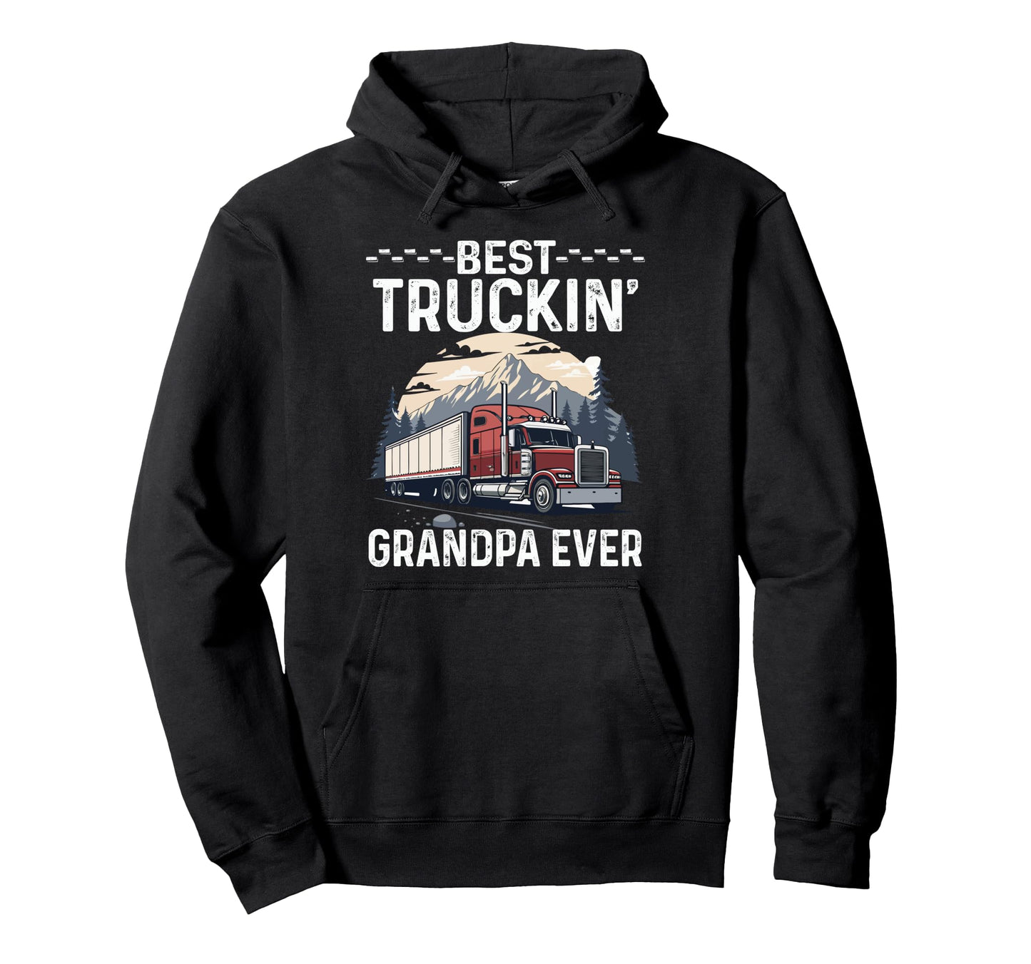 Best Truckin Grandpa Ever Cdl Trucker Hoodie - Custom Art Print Unisex - T-Shirt, Sweatshirt, Hoodie
