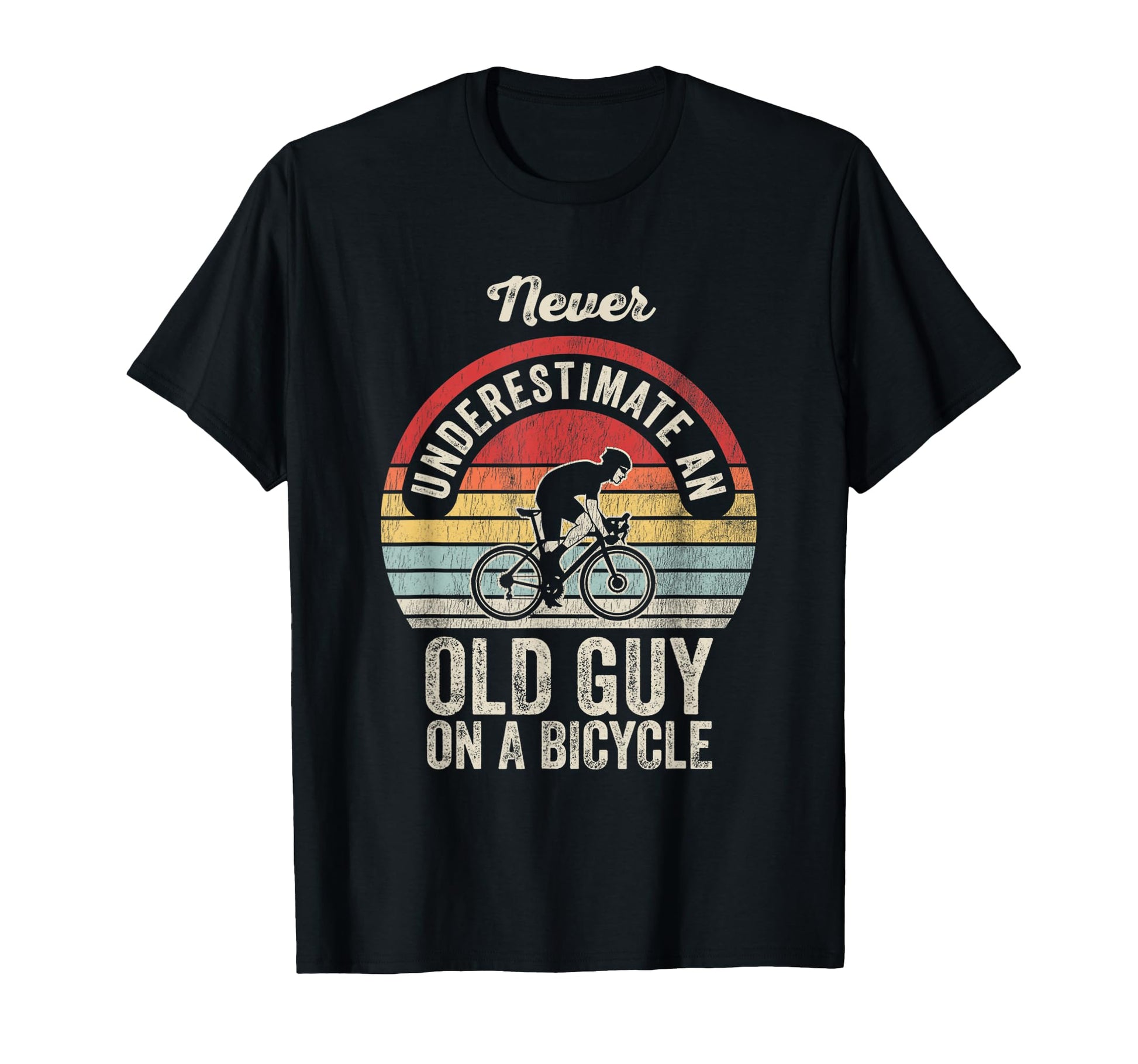 Funny Old Guy Bicycle Cyclist T-Shirt - Graphic Print for Adults - T-Shirt, Sweatshirt, Hoodie
