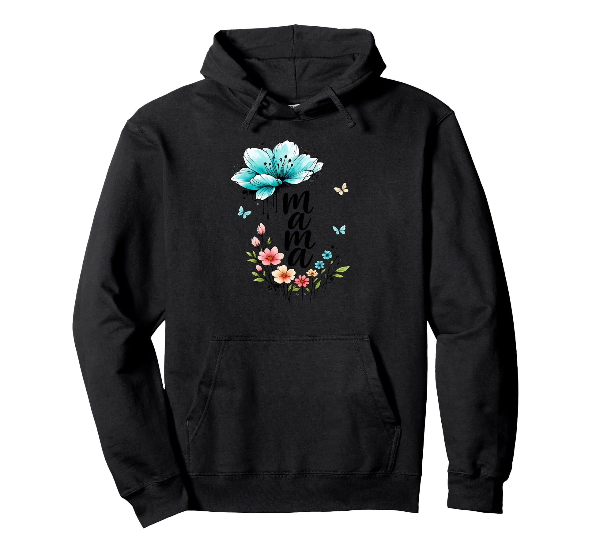 Boho Floral Mama Mothers Day Mom Hoodie - Casual Everyday Wear for Adults - T-Shirt, Sweatshirt, Hoodie