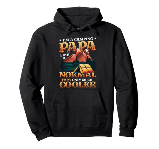 Camping Papa Campfire Dads Camping Hoodie - Aesthetic Graphic for Adults - T-Shirt, Sweatshirt, Hoodie