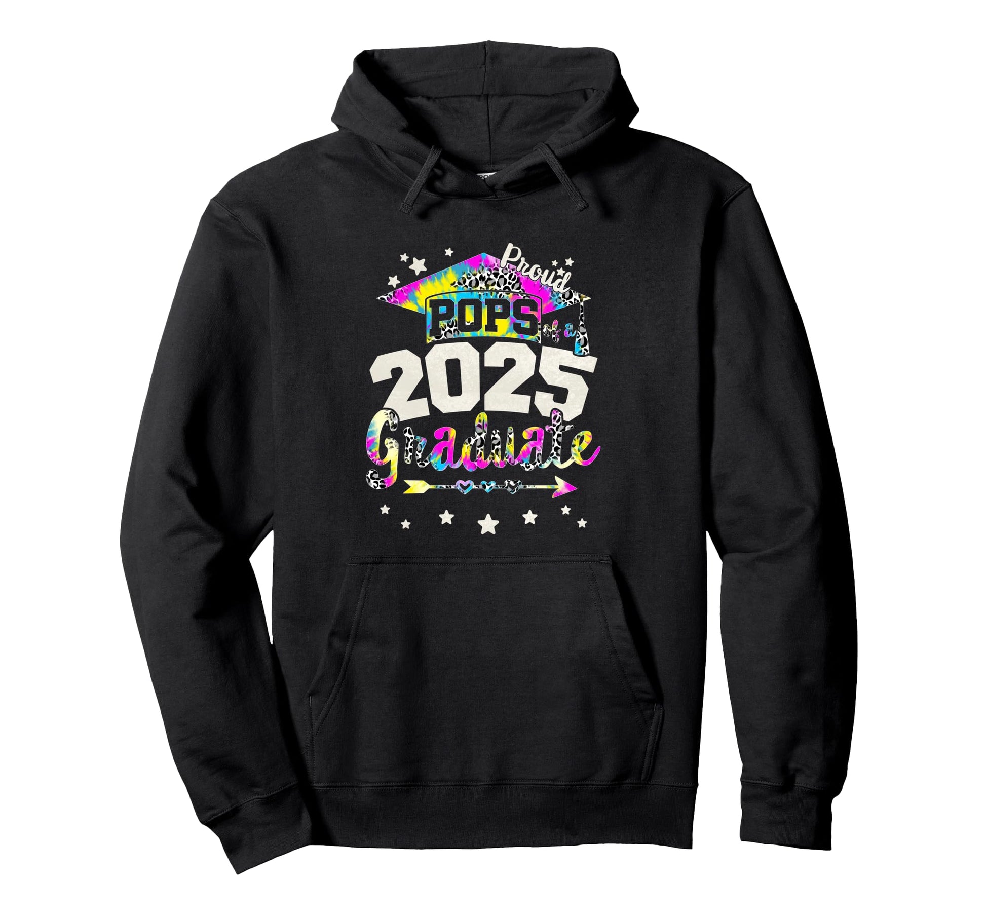 Tie Dye Pops 2025 Graduate Team Senior Hoodie - Novelty Apparel Men Women - T-Shirt, Sweatshirt, Hoodie