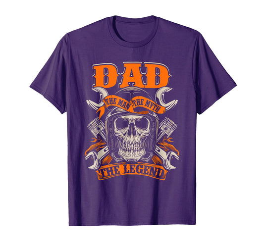 Biker Dad Motorcycle Fathers Day Myth T-Shirt - Graphic Print for Adults - T-Shirt, Sweatshirt, Hoodie