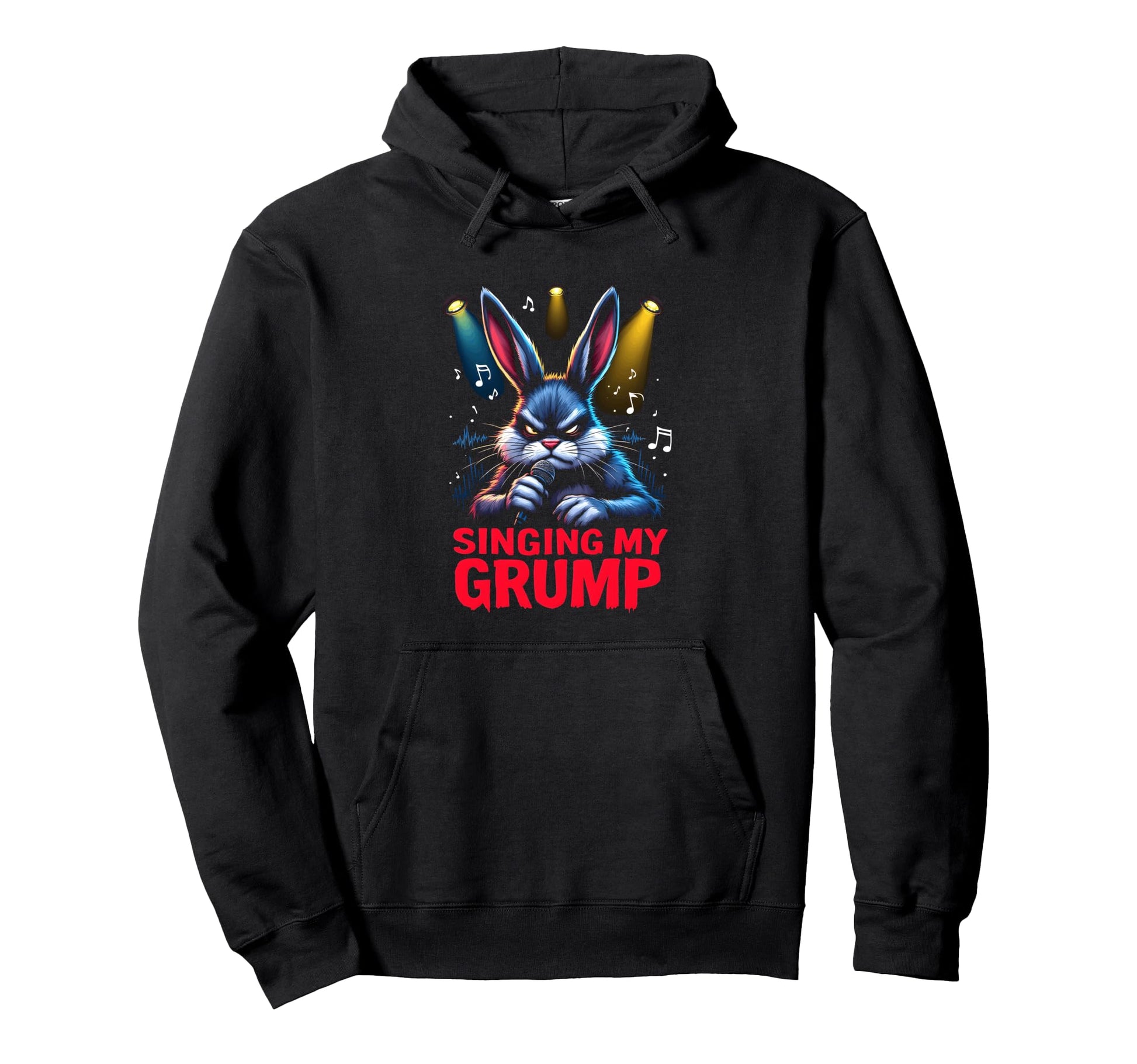 Grumpy Bunny Music Lovers Pop Star Viral Hoodie - Unique Graphic Unisex - T-Shirt, Sweatshirt, Hoodie