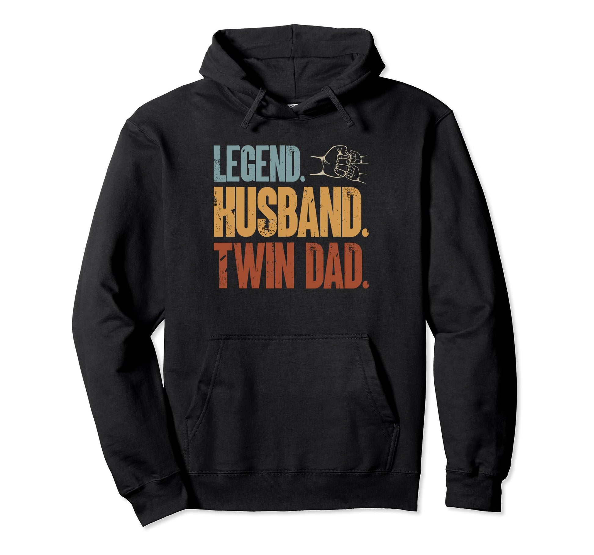 Twin Dad Legend Husband Father Two Dad Twins Hoodie - Unique Graphic Unisex - T-Shirt, Sweatshirt, Hoodie