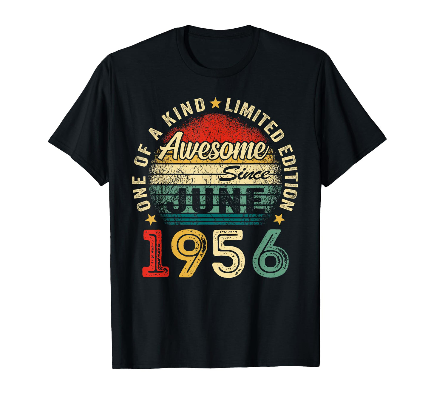 Awesome Since June 1956 70 Years Old T-Shirt - Minimalist Print Unisex - T-Shirt, Sweatshirt, Hoodie
