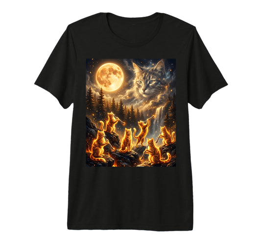 Cat Playing Clarinet Music Funny T-Shirt - Graphic Print Men Women - T-Shirt, Sweatshirt, Hoodie