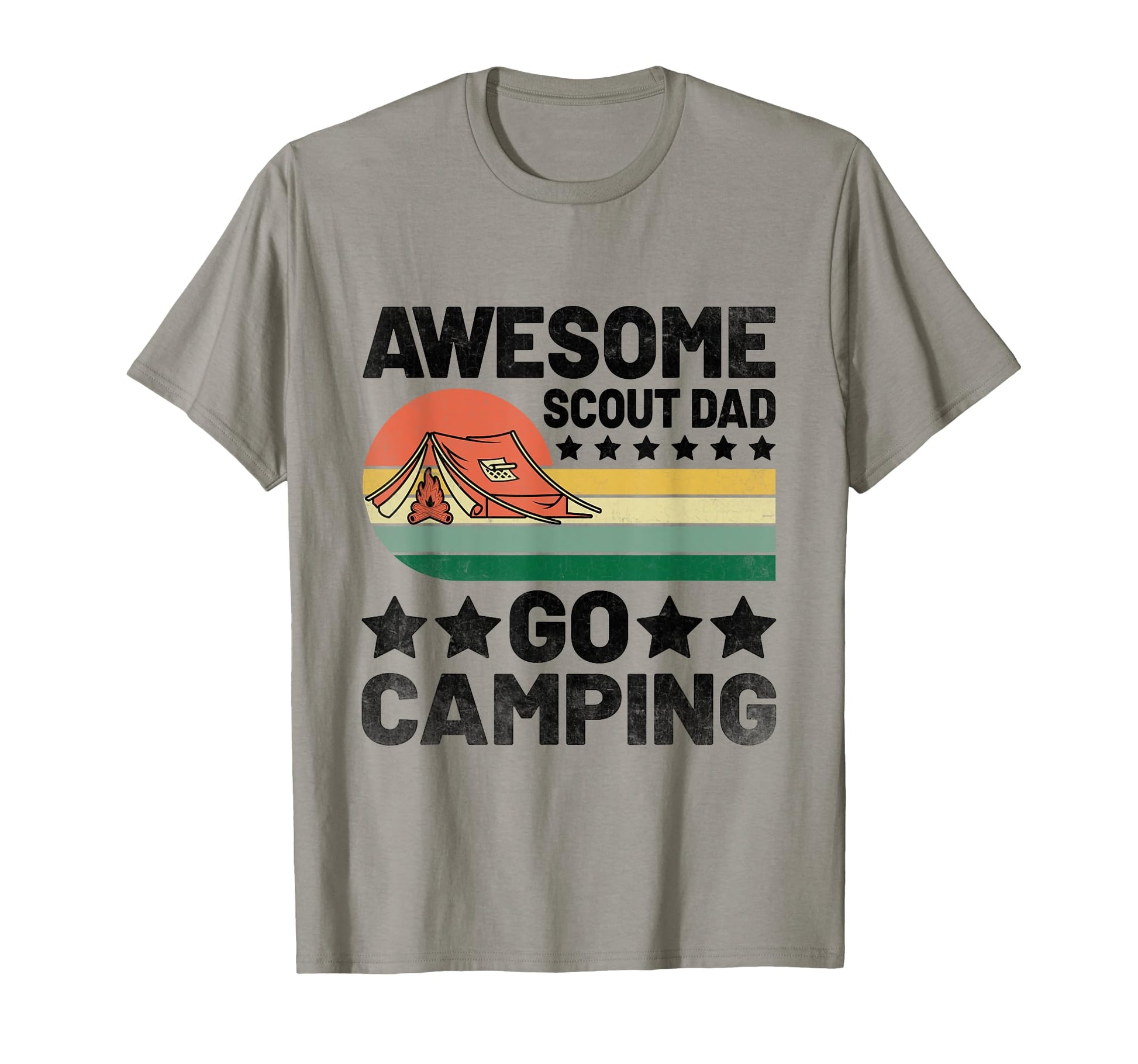 Awesome Scout Dad Go Camping T-Shirt - Casual Everyday Wear Men Women - T-Shirt, Sweatshirt, Hoodie