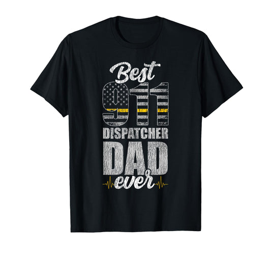 911 Dispatcher Thin Gold Yellow T-Shirt - Fun Novelty Design Men Women - T-Shirt, Sweatshirt, Hoodie