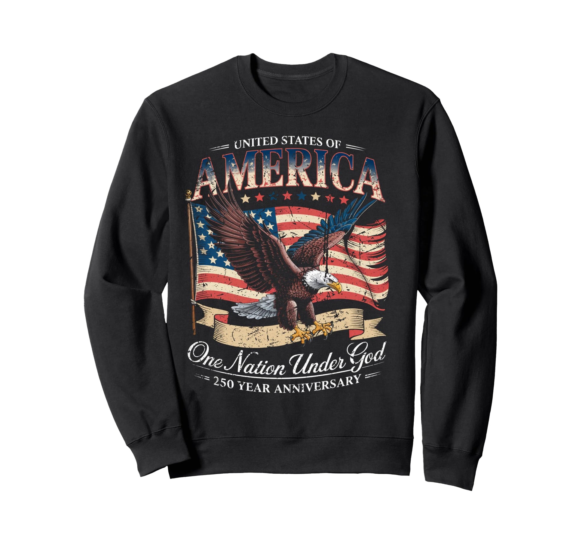 United States Anniversary American Flag Sweatshirt - Trendy Graphic Unisex - T-Shirt, Sweatshirt, Hoodie