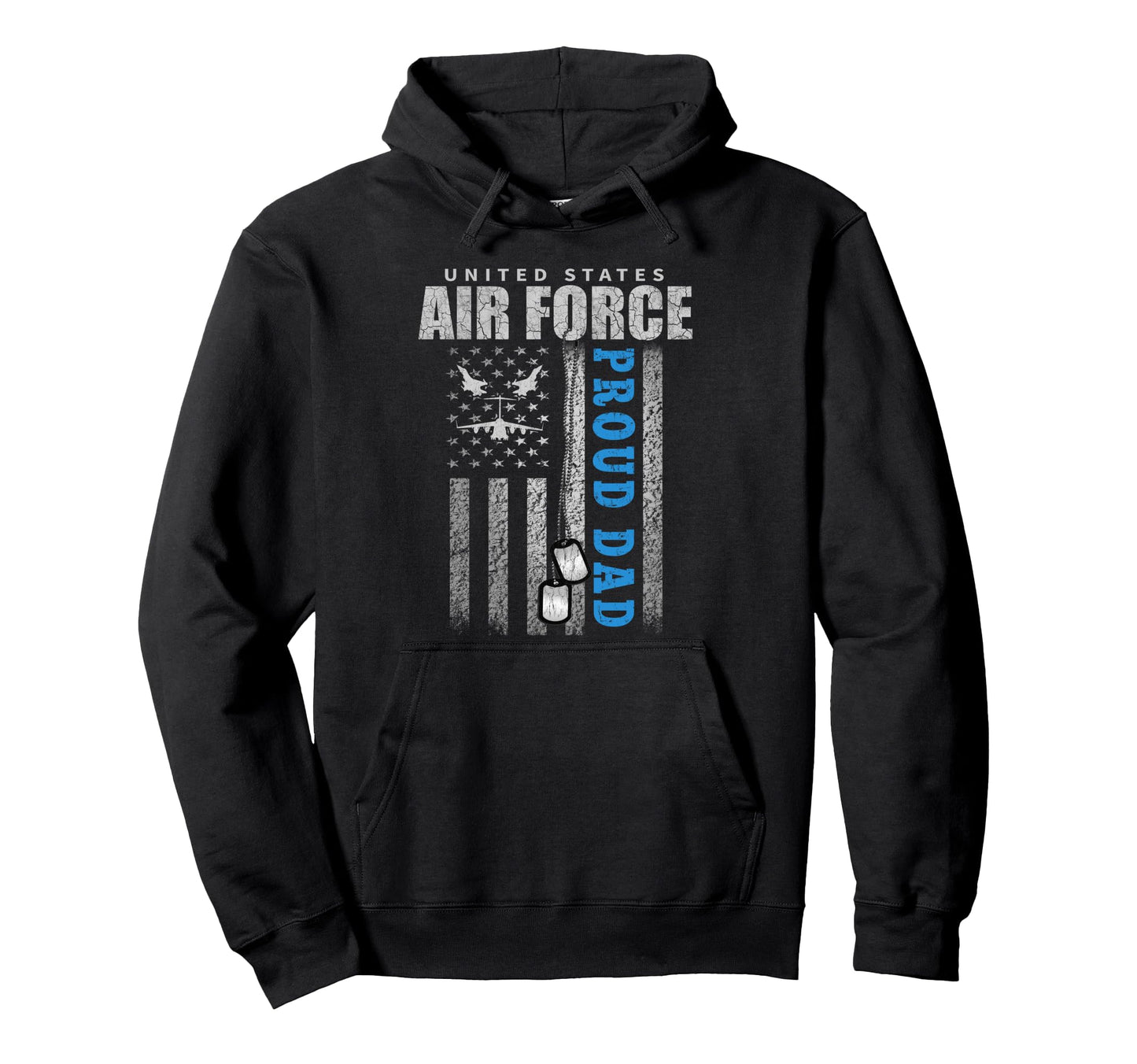 Proud Air Force Dad Us Air Force Usa Hoodie - Custom Art Print for Adults - T-Shirt, Sweatshirt, Hoodie