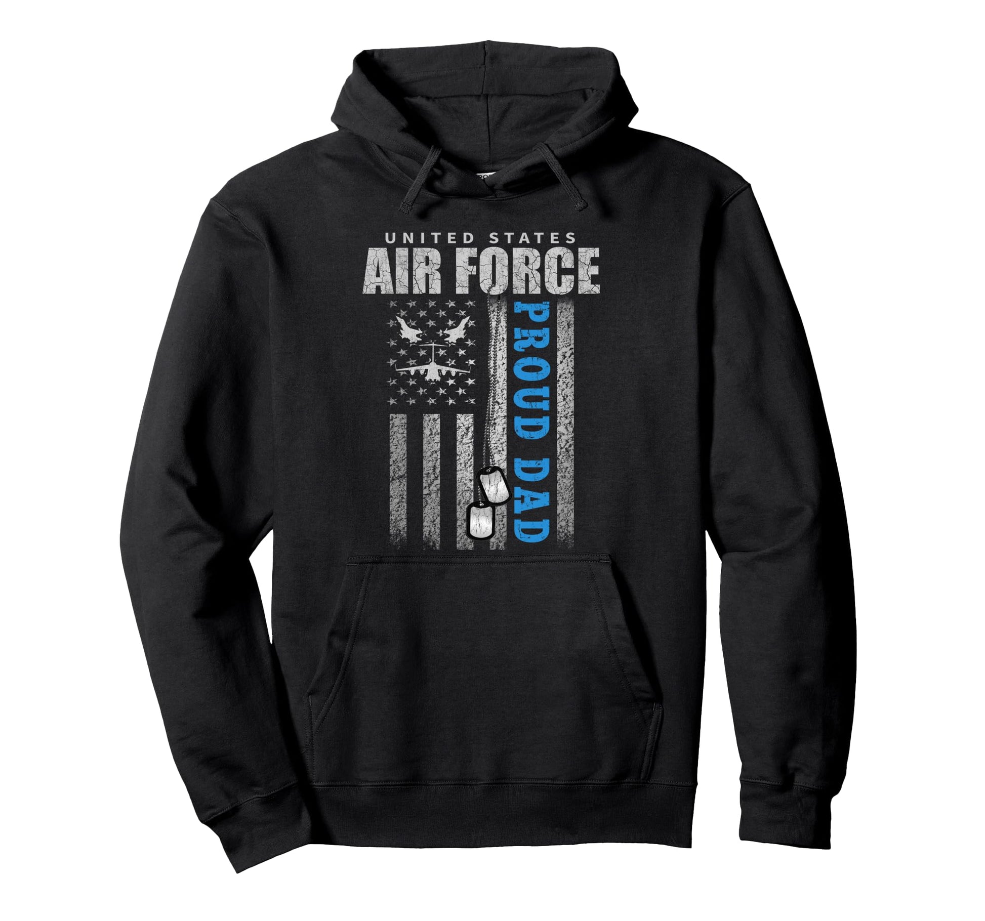 Proud Air Force Dad Us Air Force Usa Hoodie - Custom Art Print for Adults - T-Shirt, Sweatshirt, Hoodie