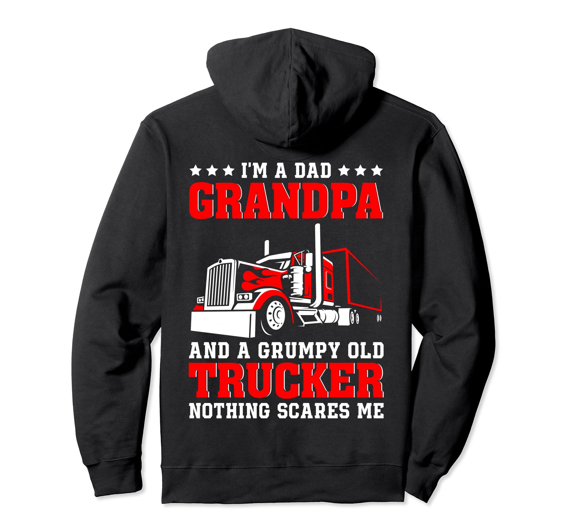 Dad Grandpa And Grumpy Old Trucker Hoodie - Novelty Apparel for Adults - T-Shirt, Sweatshirt, Hoodie
