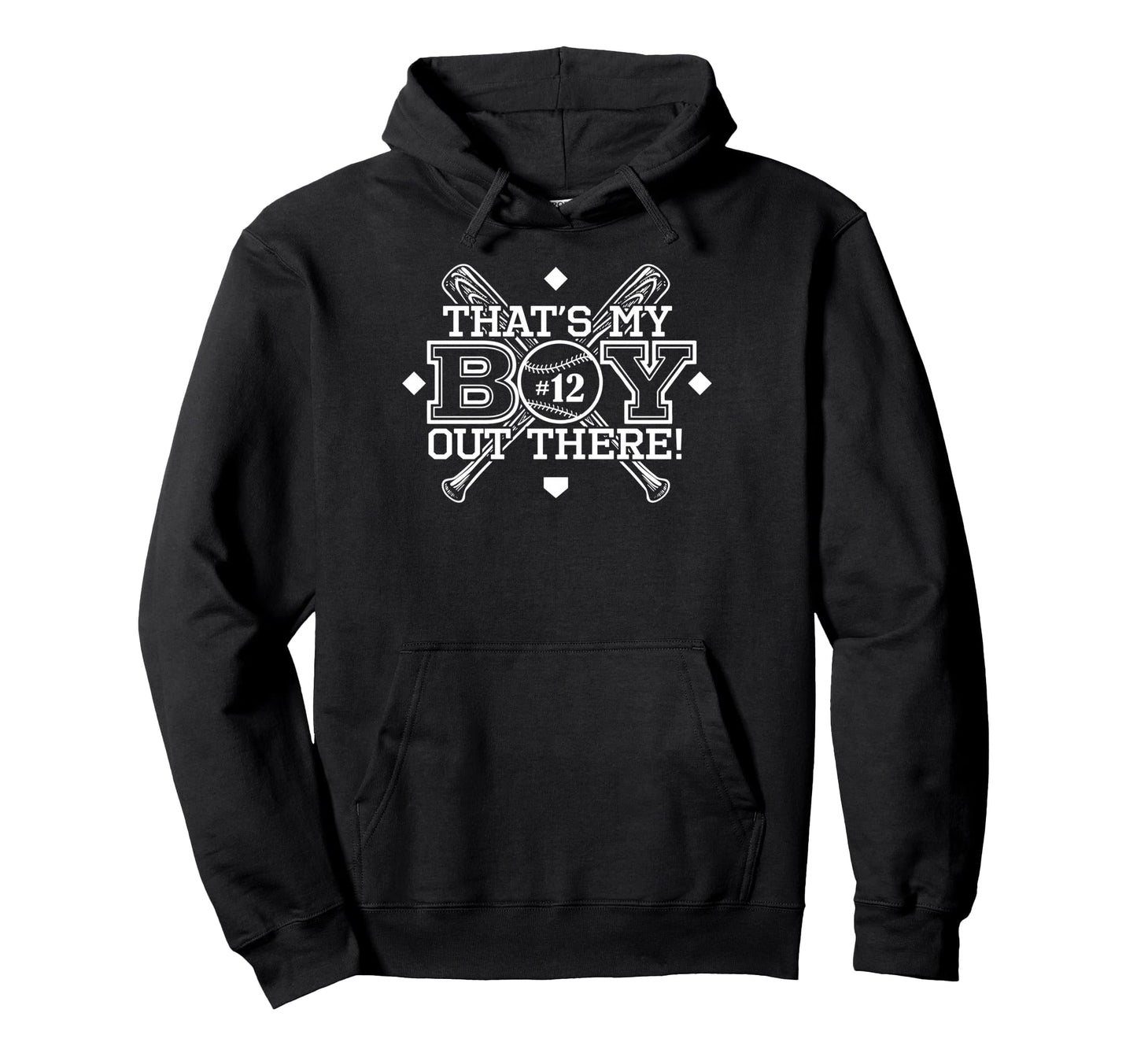 Baseball Mom Dad Thats My Proud Parent Hoodie - Graphic Print Men Women - T-Shirt, Sweatshirt, Hoodie