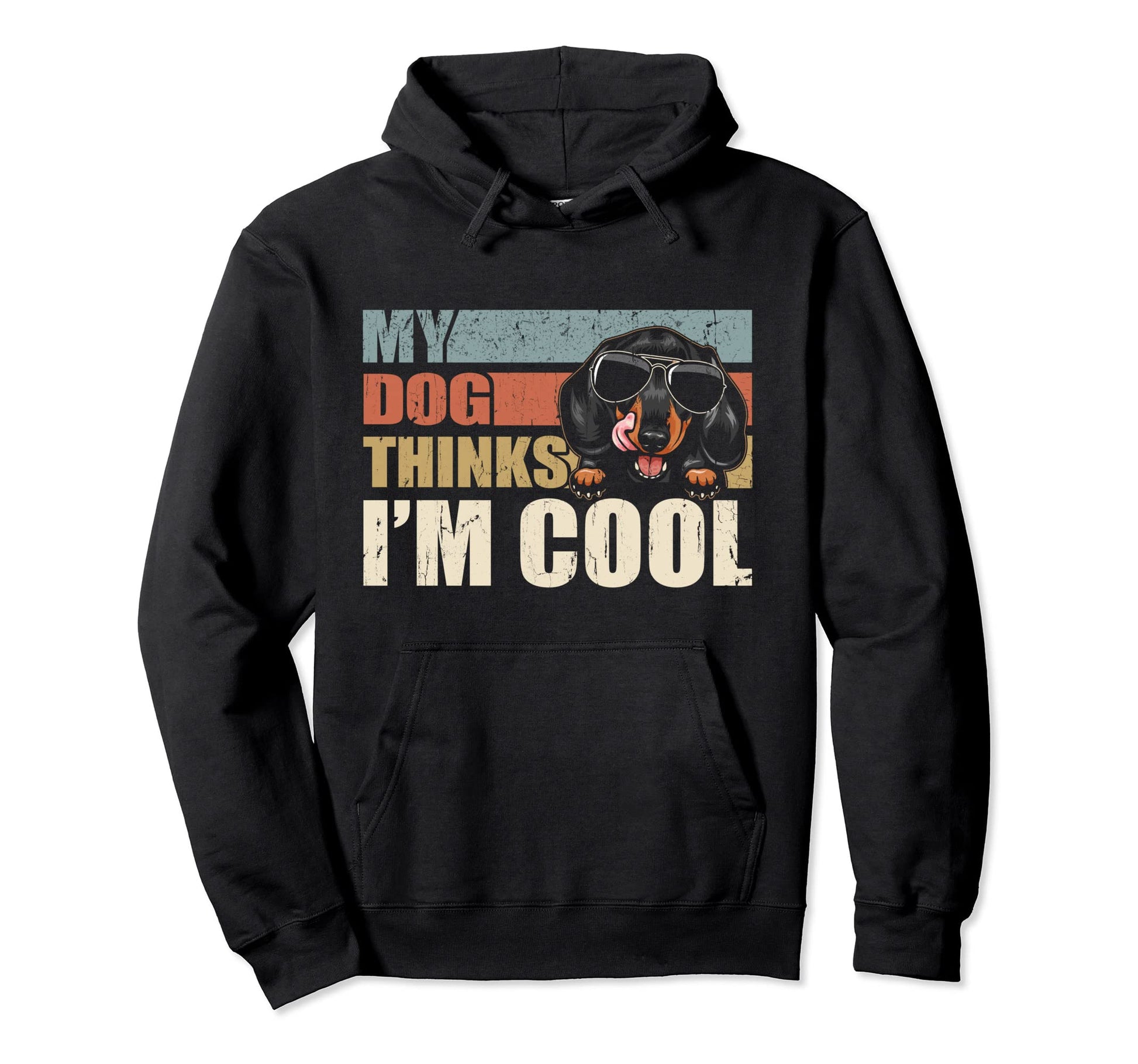 My Dog Thinks Im Dachshund Funny Dad Hoodie - Minimalist Print for Adults - T-Shirt, Sweatshirt, Hoodie