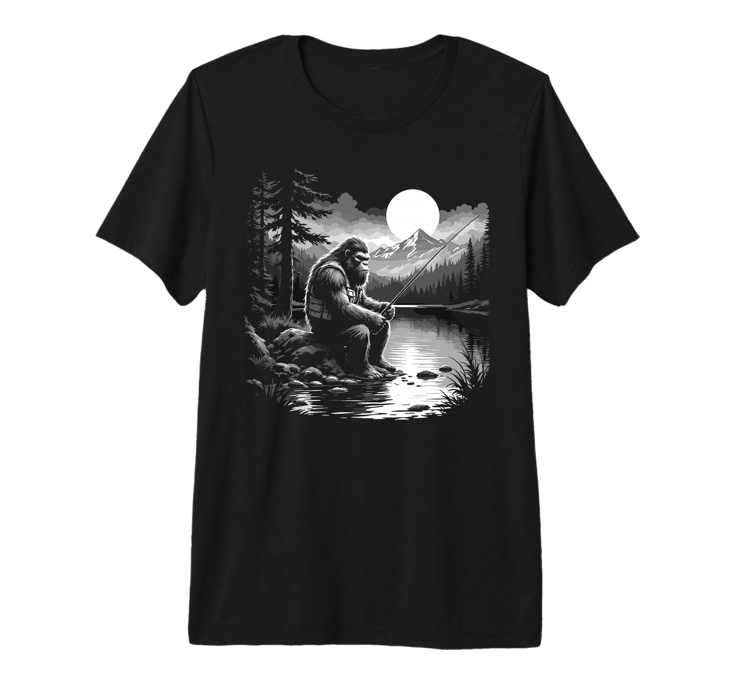 Bassquatch Sasquatch Fisher Bass T-Shirt - Unique Graphic Men Women - T-Shirt, Sweatshirt, Hoodie