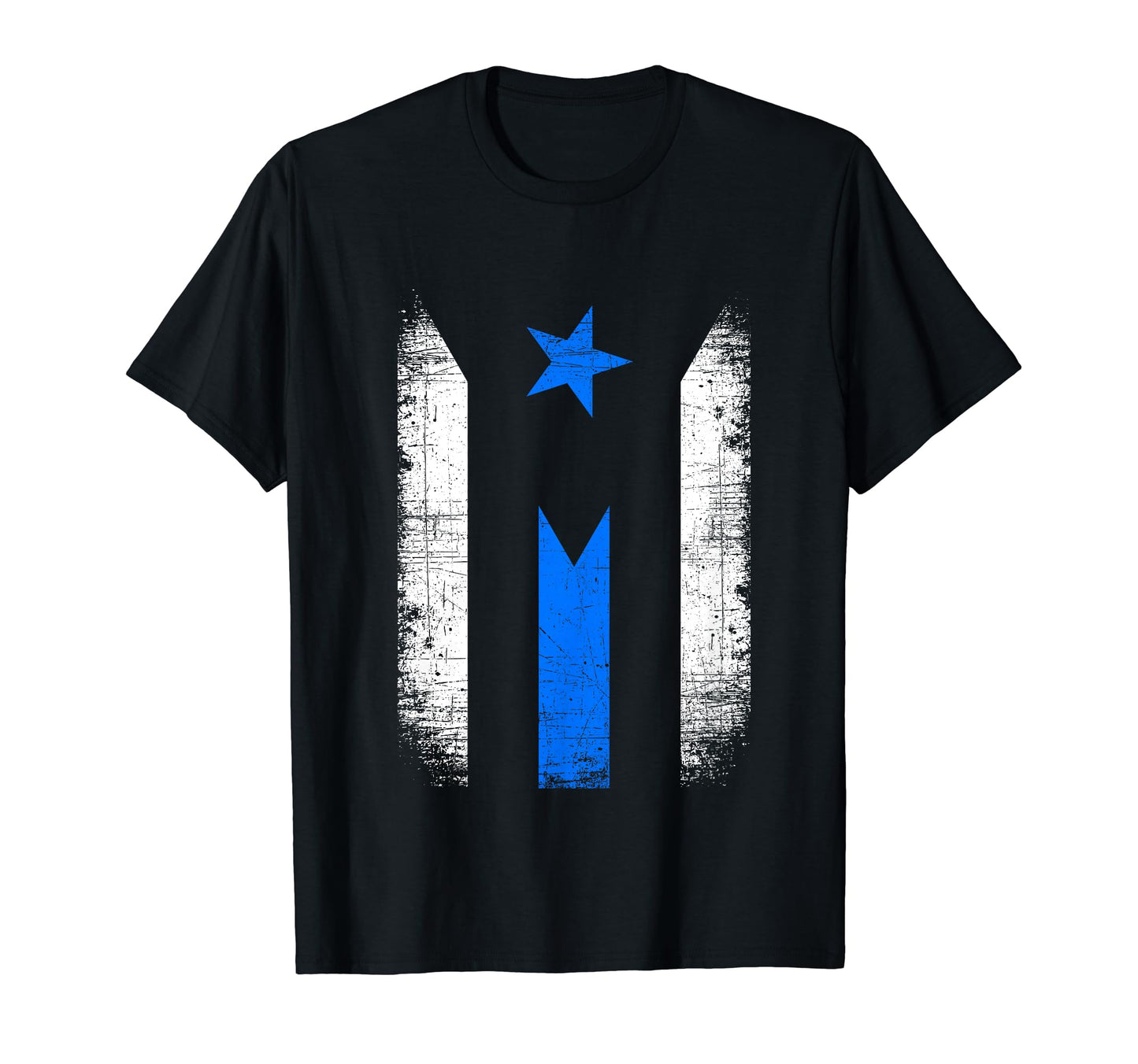 Back Blue Line Puerto Rico Flag Police T-Shirt - Minimalist Print Unisex - T-Shirt, Sweatshirt, Hoodie