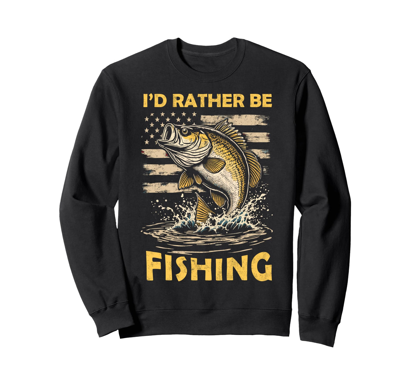 Usa American Flag Id Rather Be Sweatshirt - Trendy Graphic Men Women - T-Shirt, Sweatshirt, Hoodie