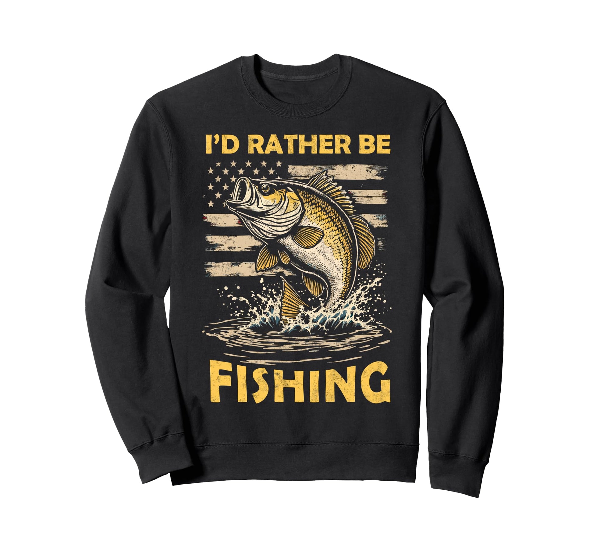 Usa American Flag Id Rather Be Sweatshirt - Trendy Graphic Men Women - T-Shirt, Sweatshirt, Hoodie