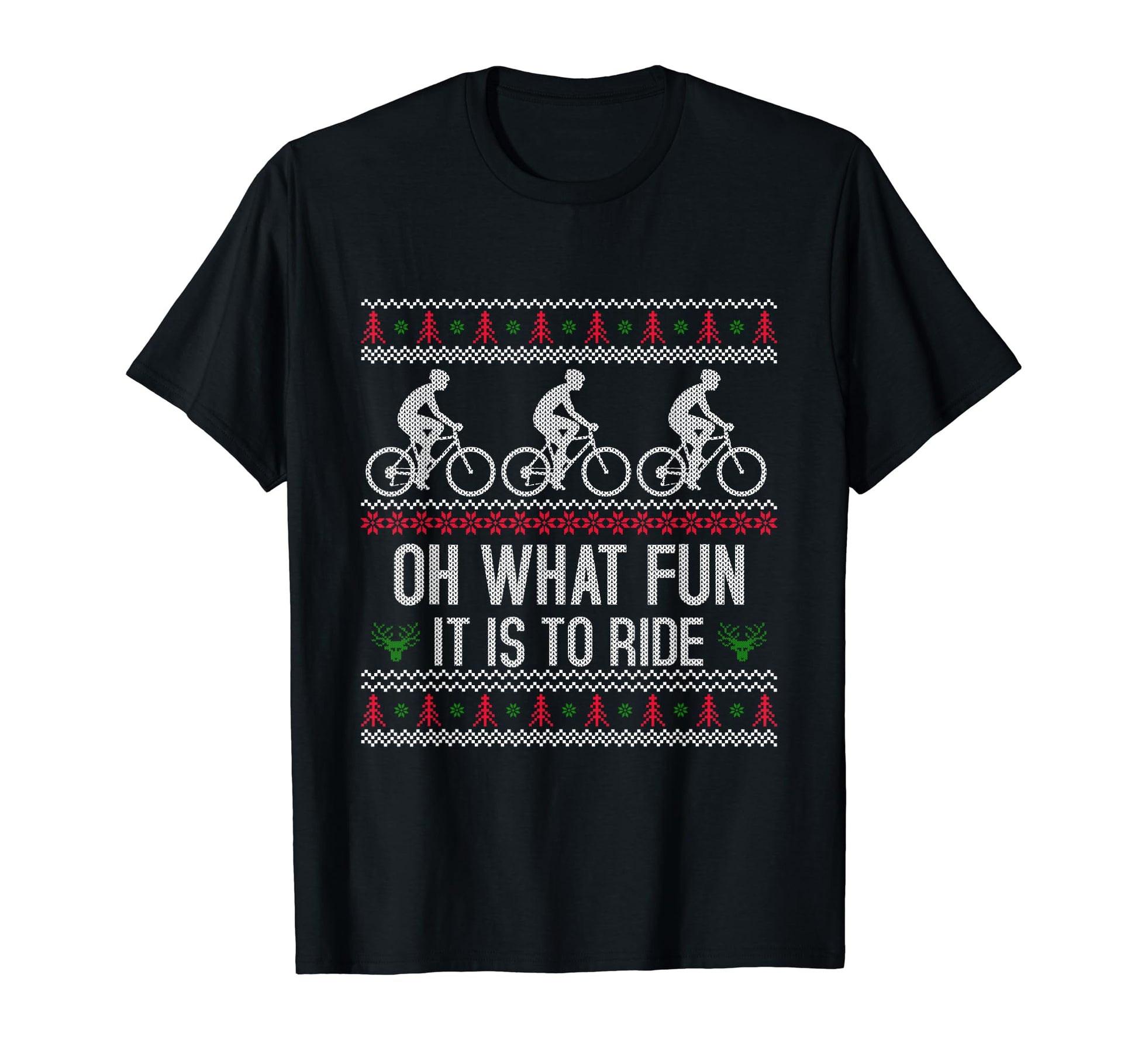 Bike Bicycle Mountain Bike Santa Claus T-Shirt - Unique Graphic Unisex - T-Shirt, Sweatshirt, Hoodie
