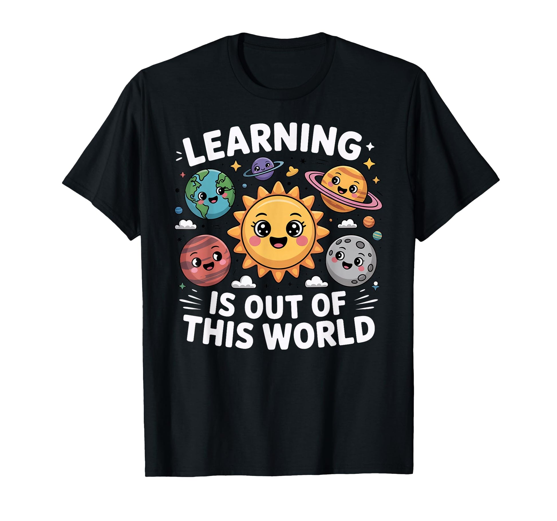 Teacher Space Science Learning Is T-Shirt - Fun Novelty Design for Adults - T-Shirt, Sweatshirt, Hoodie