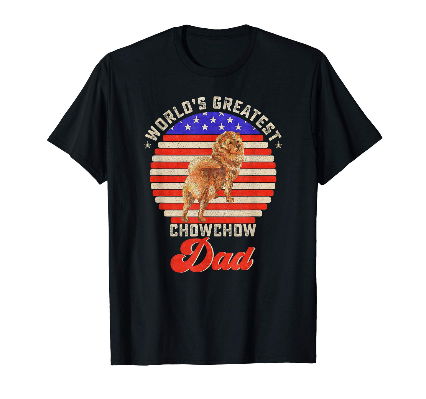 Worlds Greatest Chow Chow Dog Dad T-Shirt - Minimalist Print Unisex - T-Shirt, Sweatshirt, Hoodie