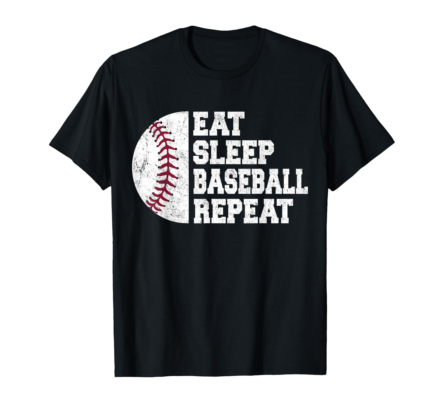 Eat Sleep Baseball Repeat Baseball T-Shirt - Novelty Apparel for Adults - T-Shirt, Sweatshirt, Hoodie