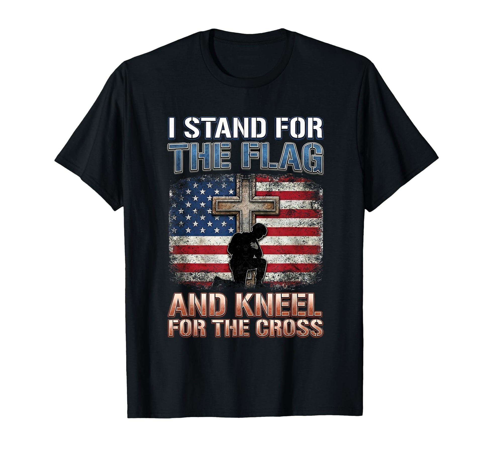 I Stand Flag And Kneel Cross Us T-Shirt - Fun Novelty Design Men Women - T-Shirt, Sweatshirt, Hoodie
