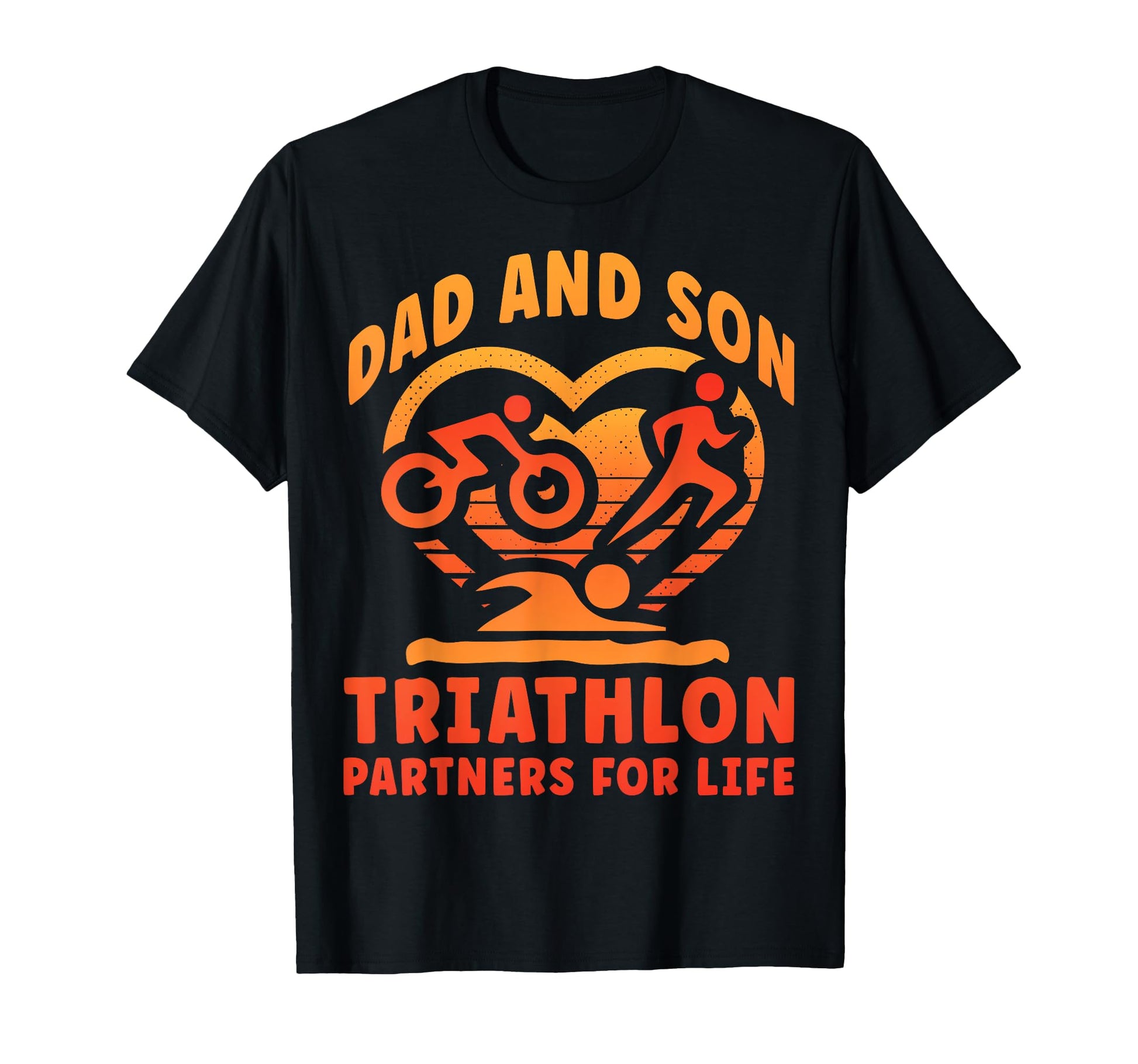 Dad And Son Triathlon Partners T-Shirt - Fun Novelty Design for Adults - T-Shirt, Sweatshirt, Hoodie