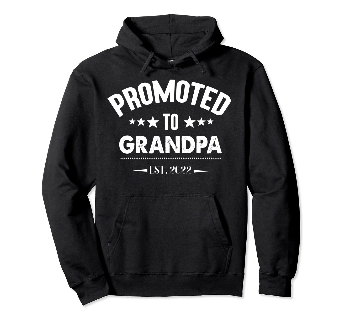 Mens Promoted To Grandpa Est 2022 Hoodie - Fun Novelty Design for Adults - T-Shirt, Sweatshirt, Hoodie