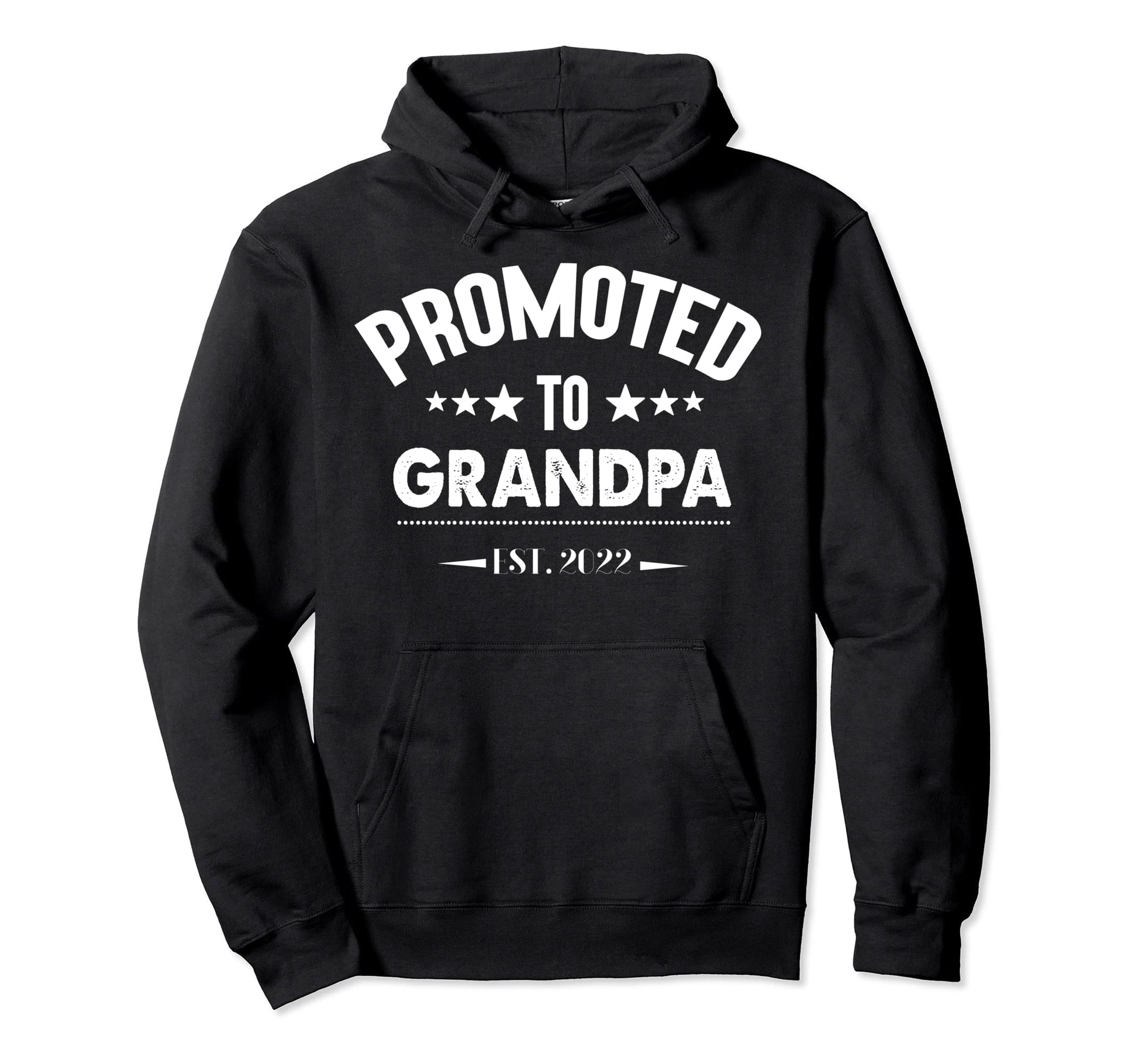 Mens Promoted To Grandpa Est 2022 Hoodie - Fun Novelty Design for Adults - T-Shirt, Sweatshirt, Hoodie
