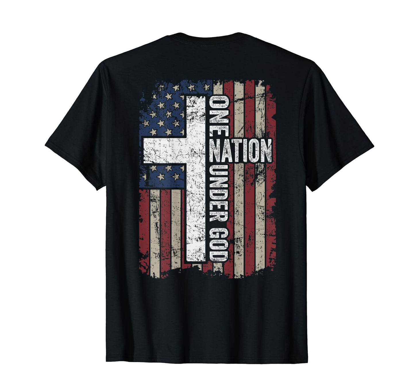 One Nation Under God Christian Worship Usa T-Shirt - Graphic Print Unisex - T-Shirt, Sweatshirt, Hoodie