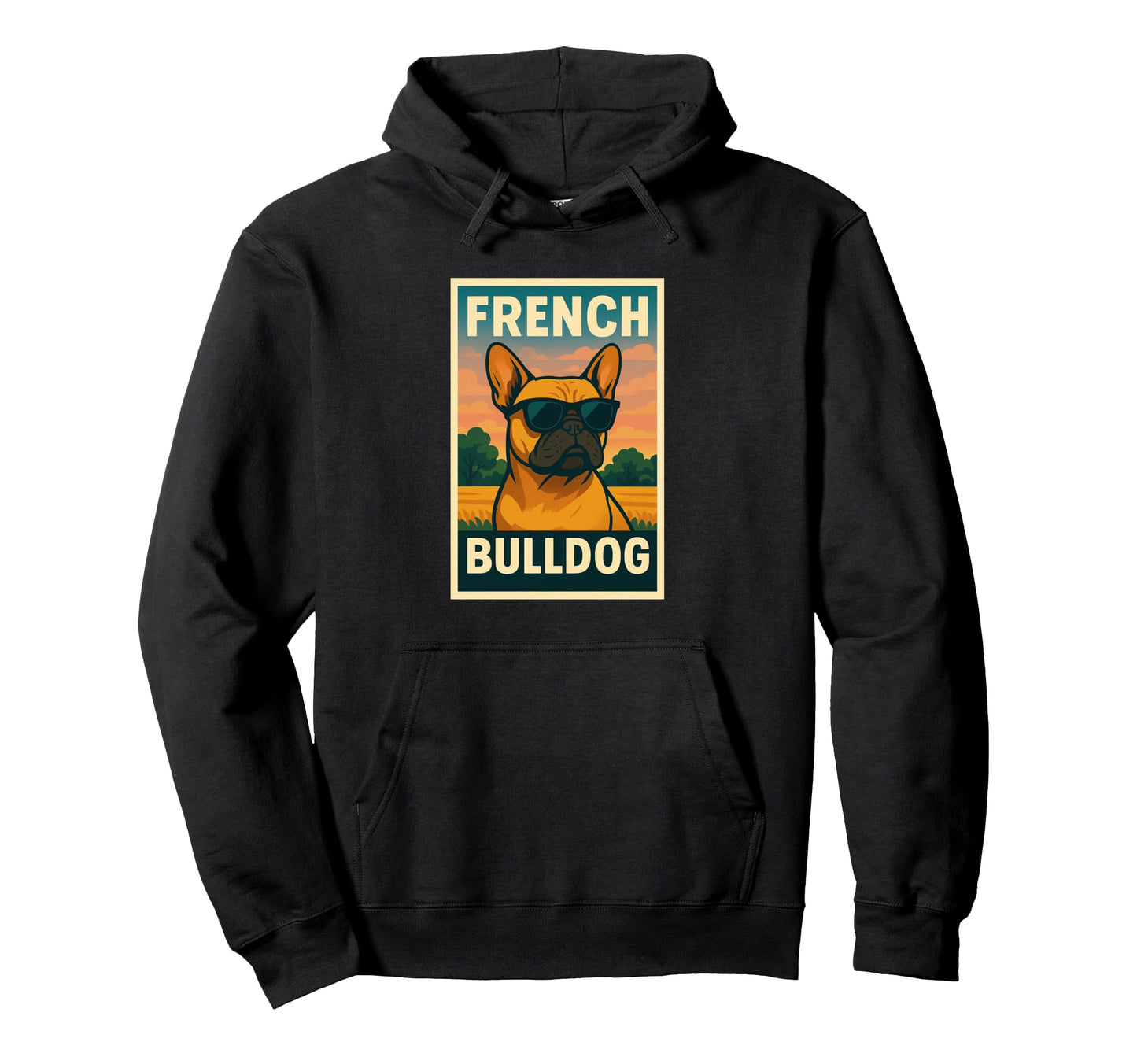 French Bulldog Art Pop Art Frenchie Hoodie - Minimalist Print for Adults - T-Shirt, Sweatshirt, Hoodie