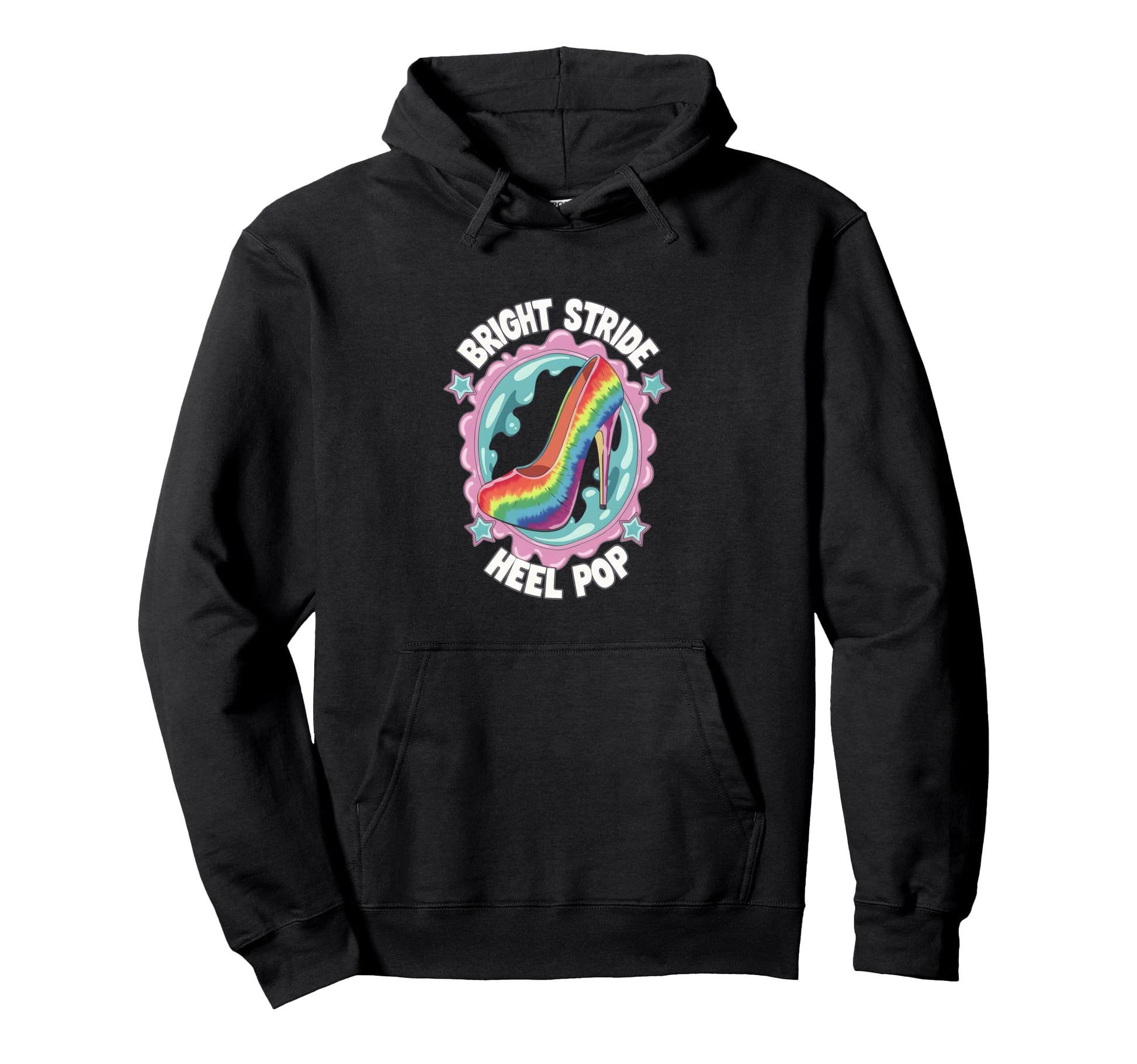 High Heels Bright Stride Heel Pop Hoodie - Novelty Apparel Men Women - T-Shirt, Sweatshirt, Hoodie