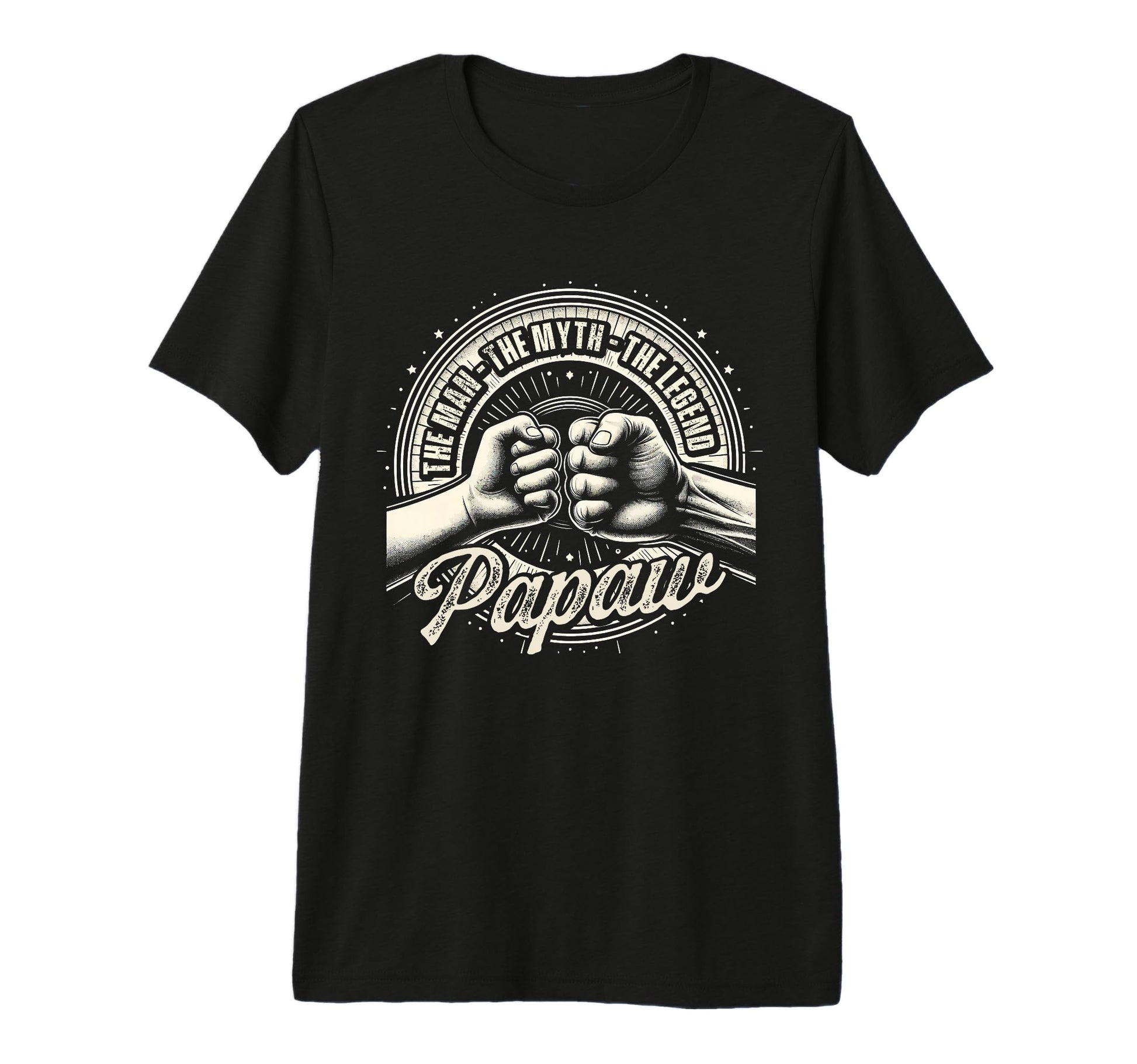Mens Papaw Myth Legend Dad Grandpa Tri T-Shirt - Unique Graphic Unisex - T-Shirt, Sweatshirt, Hoodie