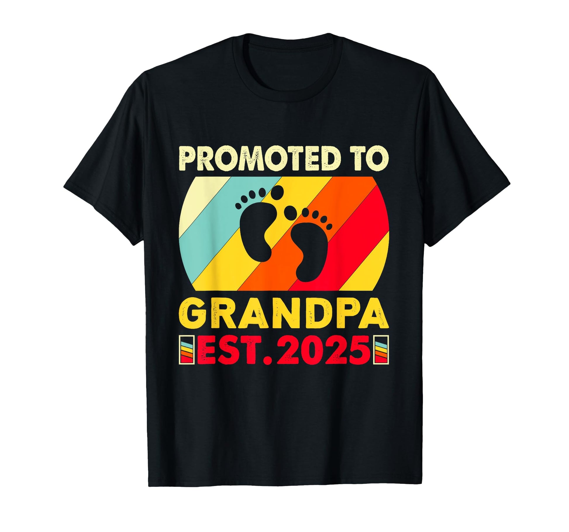 Awesome Promoted To Grandpa Est 2025 T-Shirt - Custom Art Print Unisex - T-Shirt, Sweatshirt, Hoodie