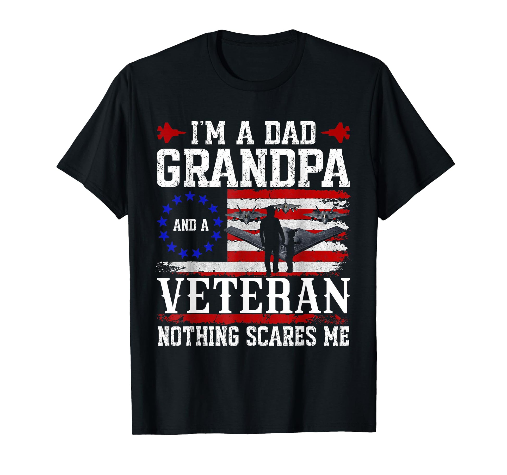 Womens Im Dad Grandpa And Veteran T-Shirt - Custom Art Print for Adults - T-Shirt, Sweatshirt, Hoodie